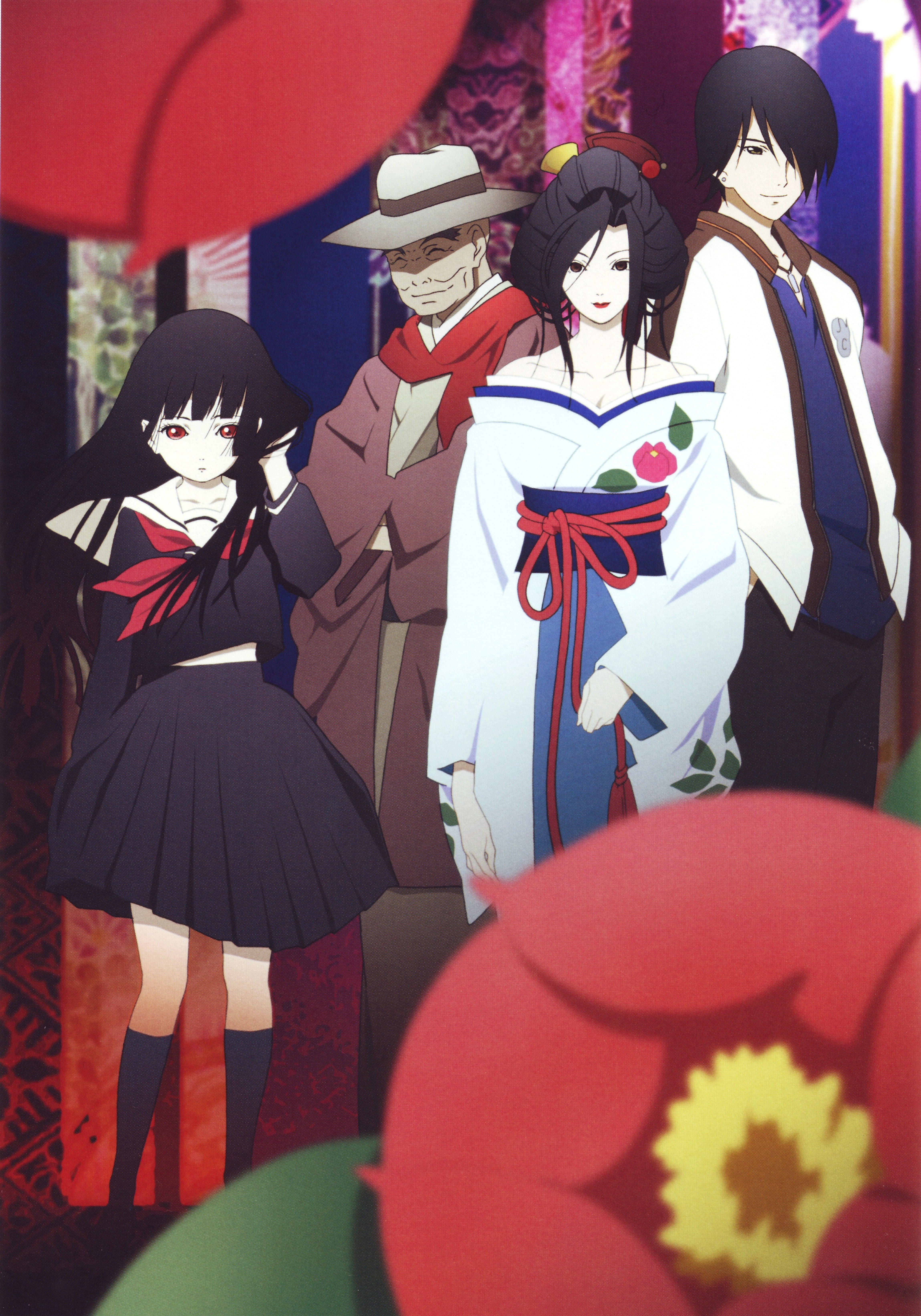 arts culture and entertainment, people, celebration, history, Enma Ai, Jigoku Shoujo, headdress, the past, Wanyudo, 5K, clothing, traditional clothing, Phone HD Wallpaper