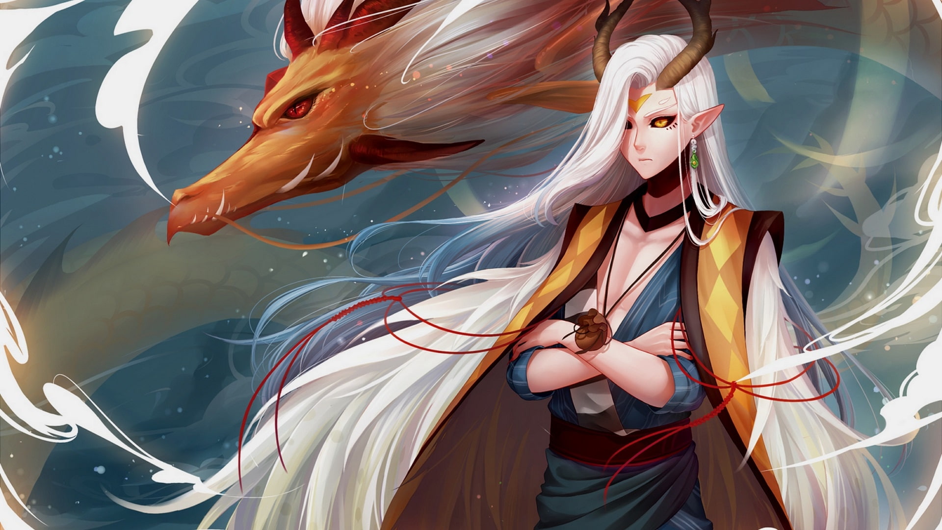Ren Ichimoku, 1080P, Onmyouji, Anime, HD Wallpaper