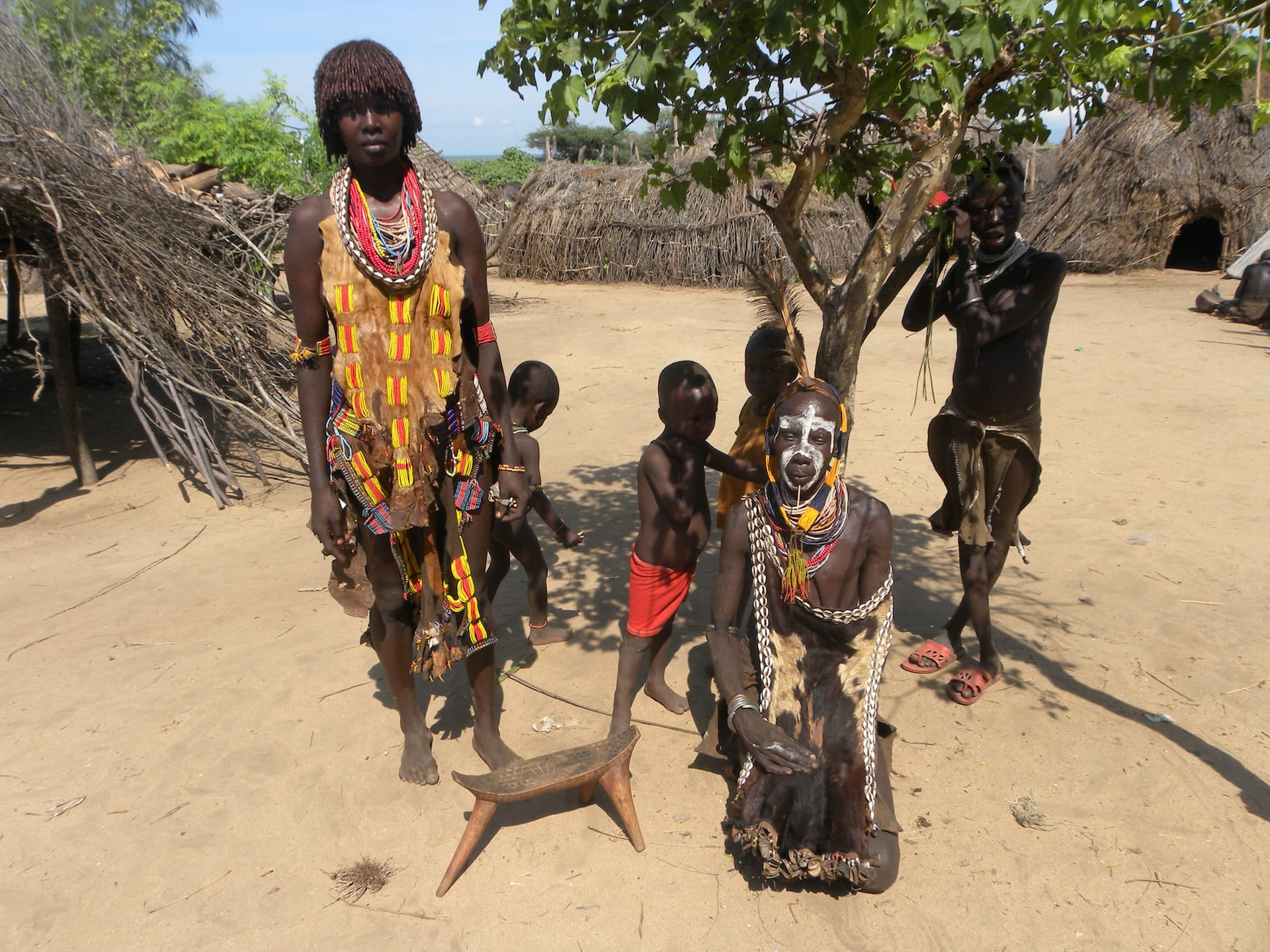sunlight, lifestyles, tribe, ethiopia, day, tree, children, vertebrate, incidental people, nature, shadow, travel, portrait, africa, mammal, real people, HD Wallpaper