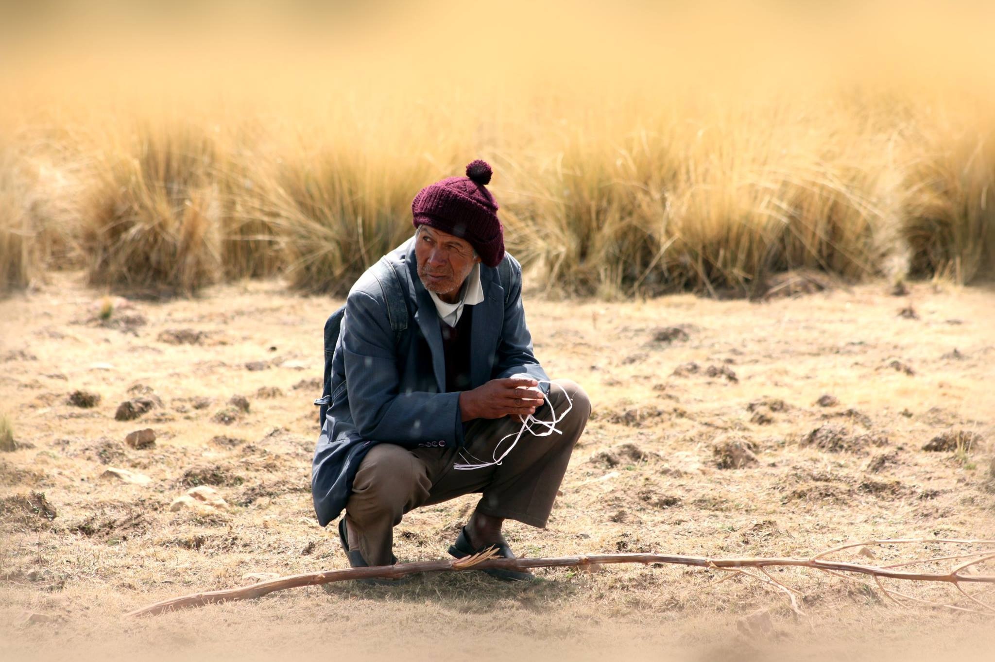 full length, hat, adult, emotion, men, winter, land, cochabamba, peasant, child, grass, nature, tiraque, bolivia, clothing, sitting, 1080P, people, childhood, HD Wallpaper