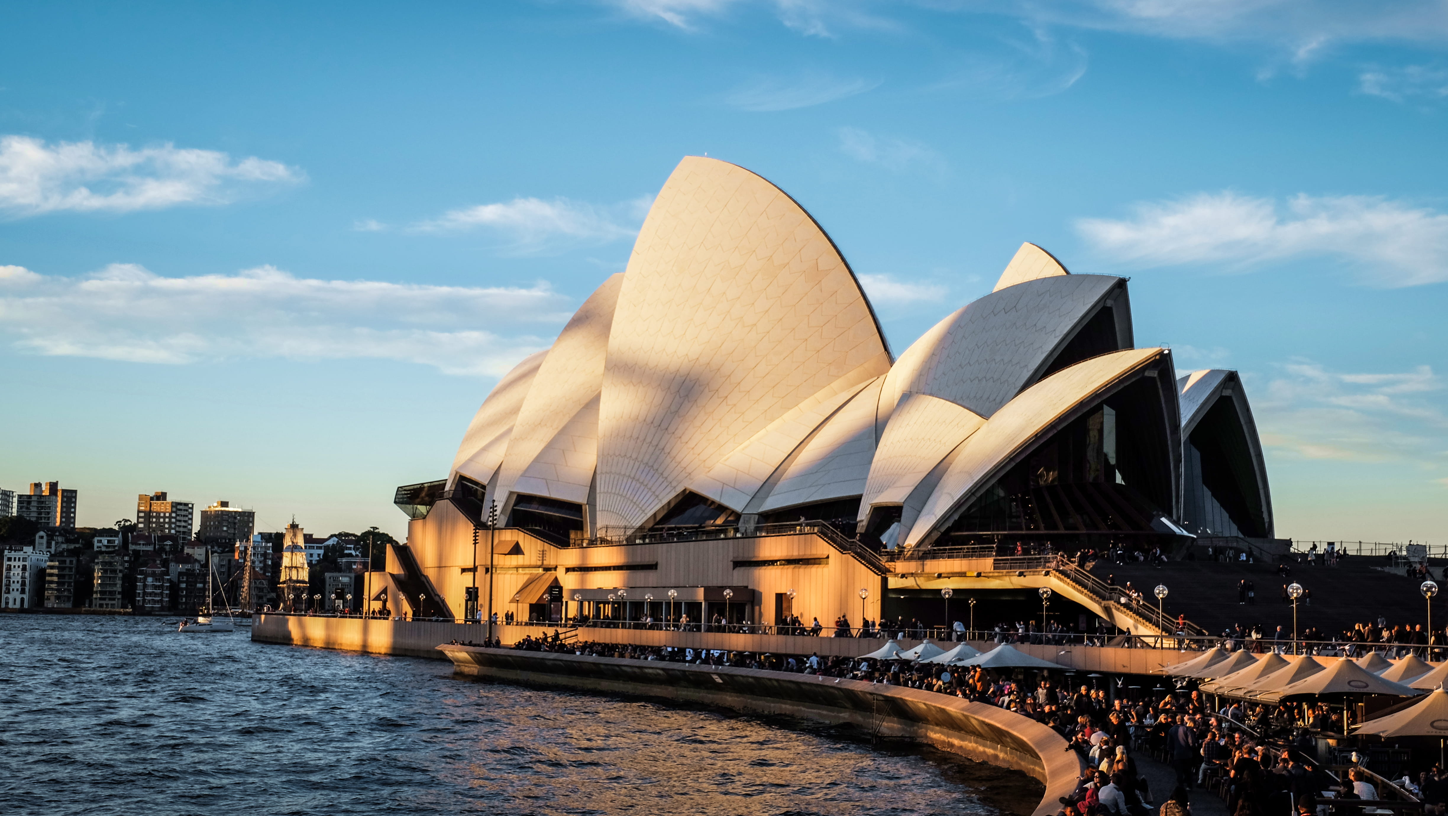 1960s, sky, architecture, grey, water, sydney opera house, outdoors, boat, cityscape, built structure, development, city, waterfront, travel, australia, HD Wallpaper