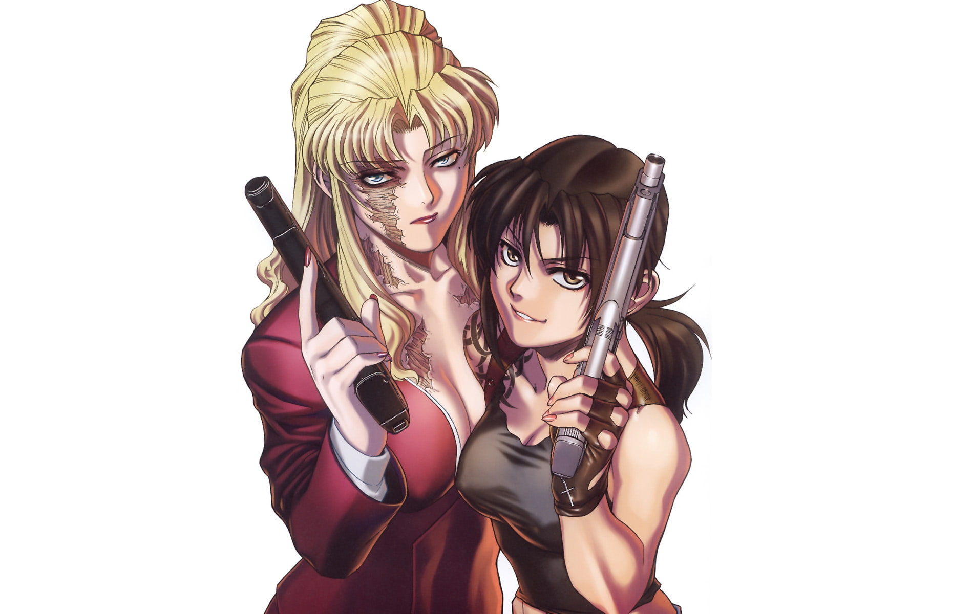 x, art, anime, Black Lagoon, Revy, black, hd, hot, 720P, lagoon, HD Wallpaper