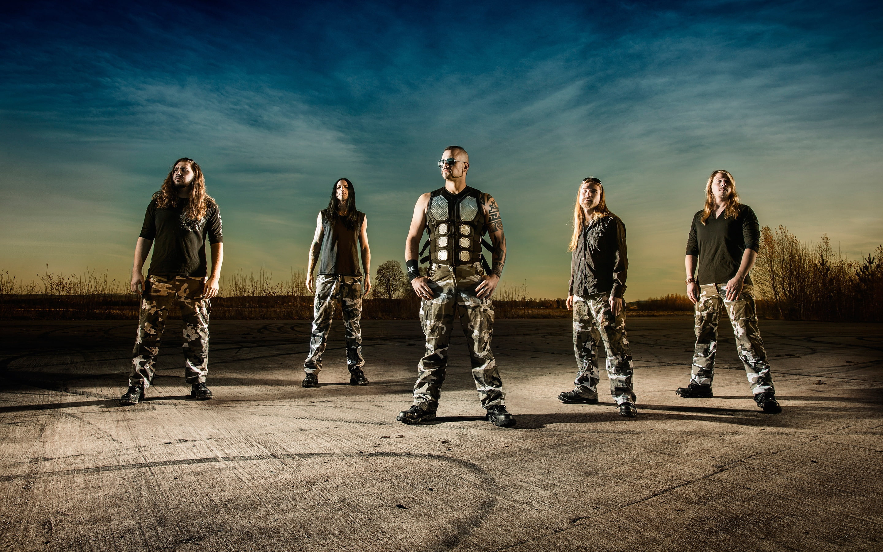 wearing, 2K, gray, camo, men, black, pants, Sabaton, brown, HD Wallpaper
