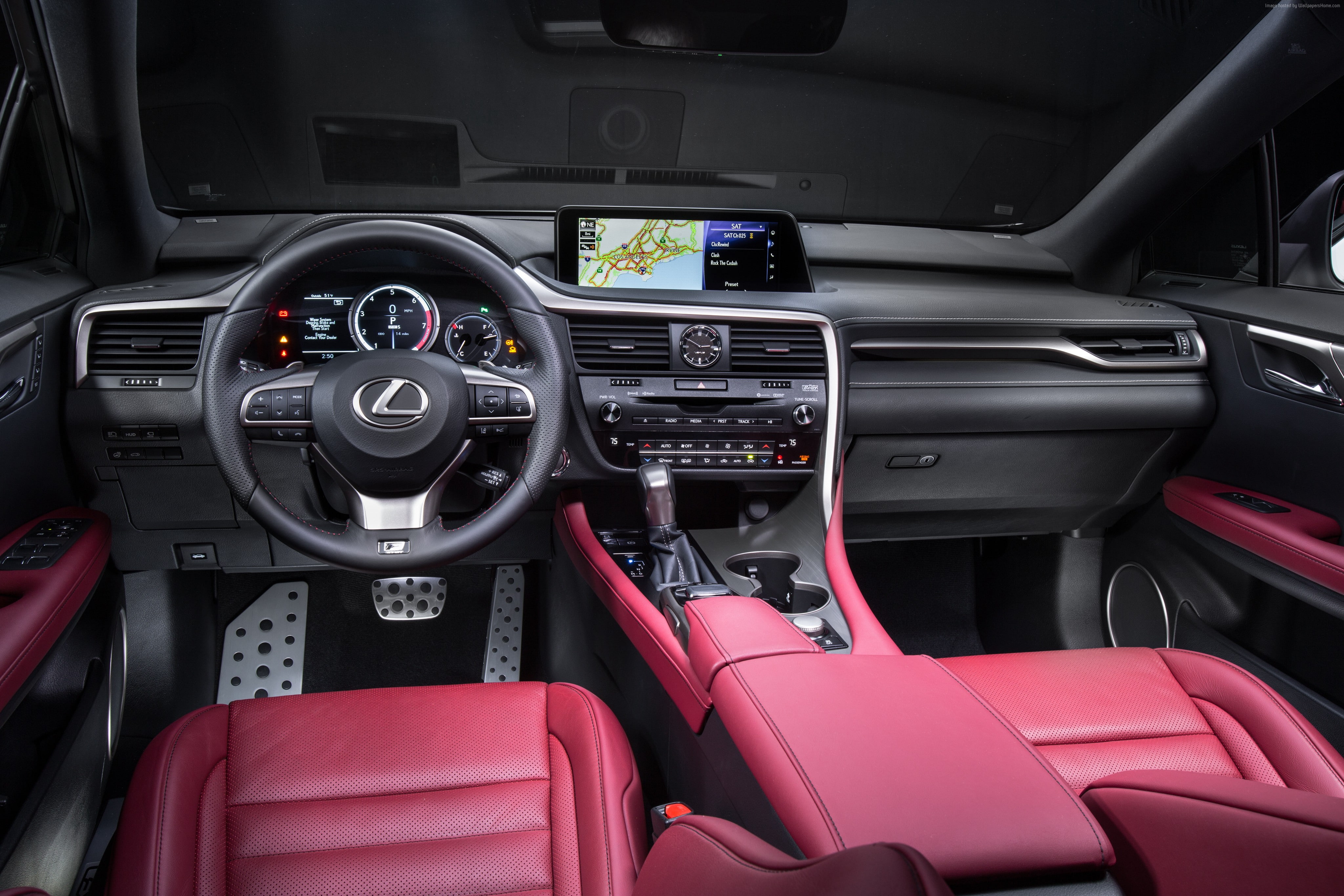 4K, luxury cars, test drive, Lexus RX 350, supercar, interior, HD Wallpaper