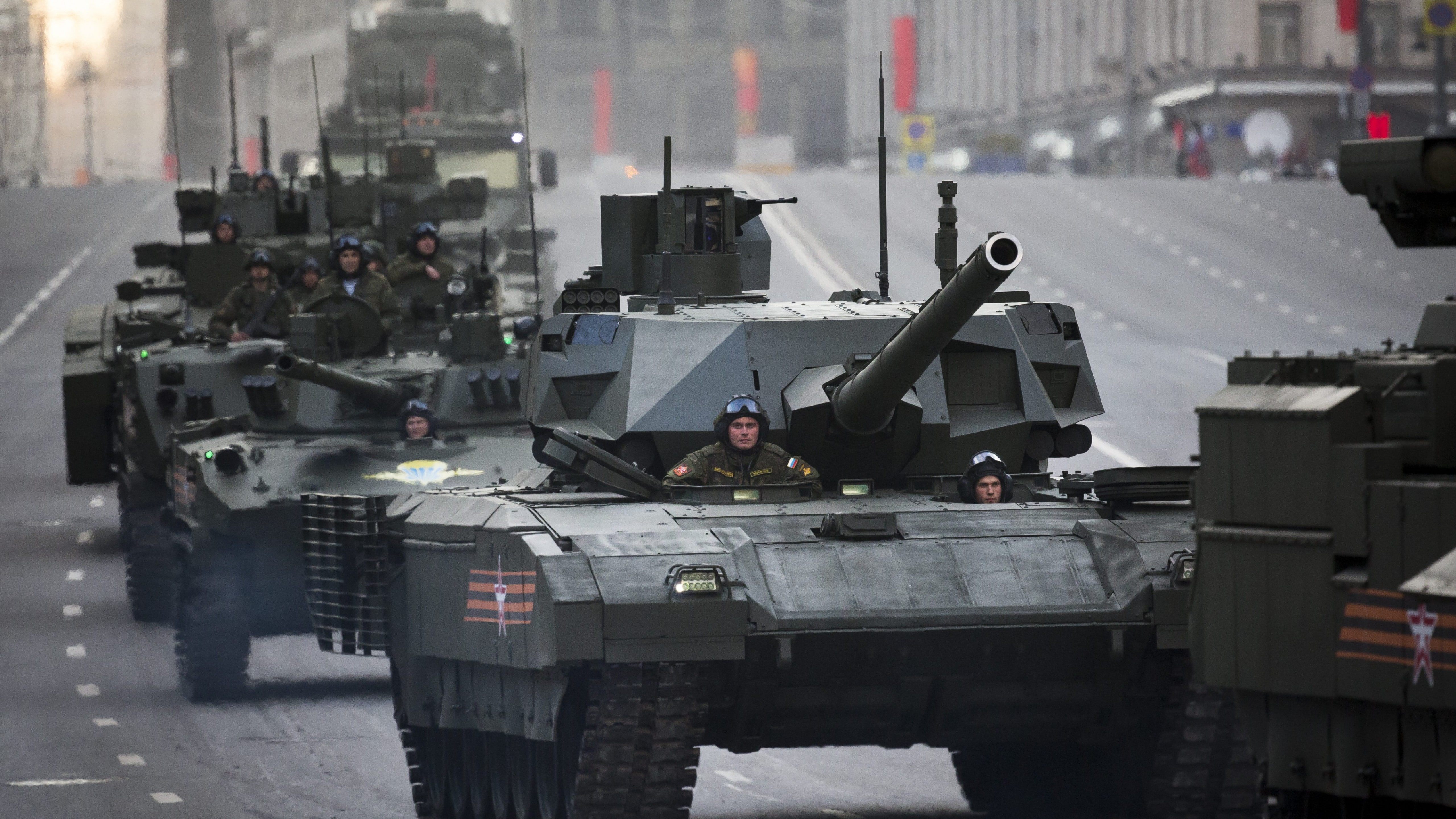 gray, Russian Army, Armata T-14, 5K, outdoor, Tank, marching, review, HD Wallpaper