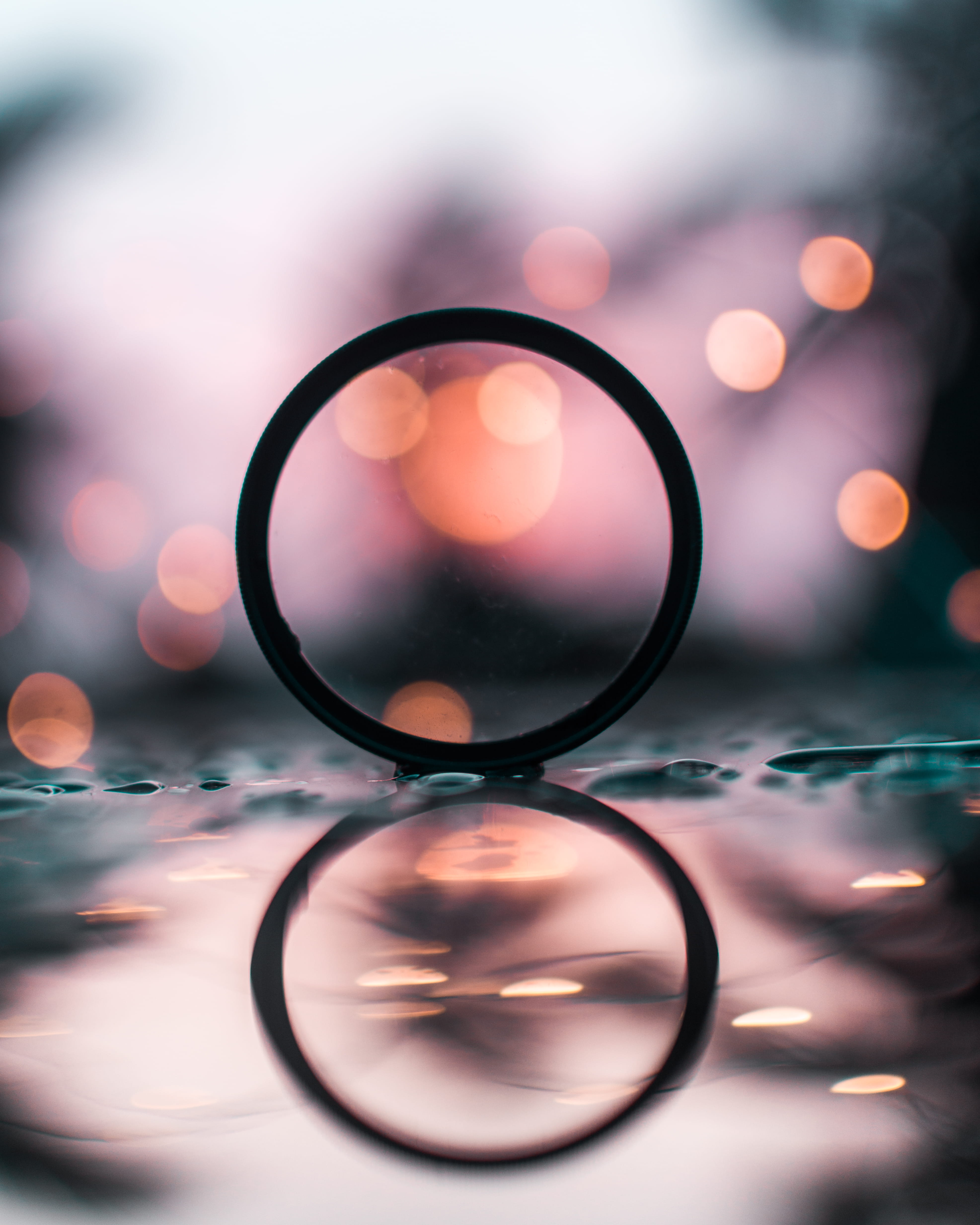 sphere, day, glasses, outdoors, car mirror, magnifying, circle, geometric shape, light, shape, design, text, black, pattern, 4K, reflection, crystal, bokeh, Phone HD Wallpaper