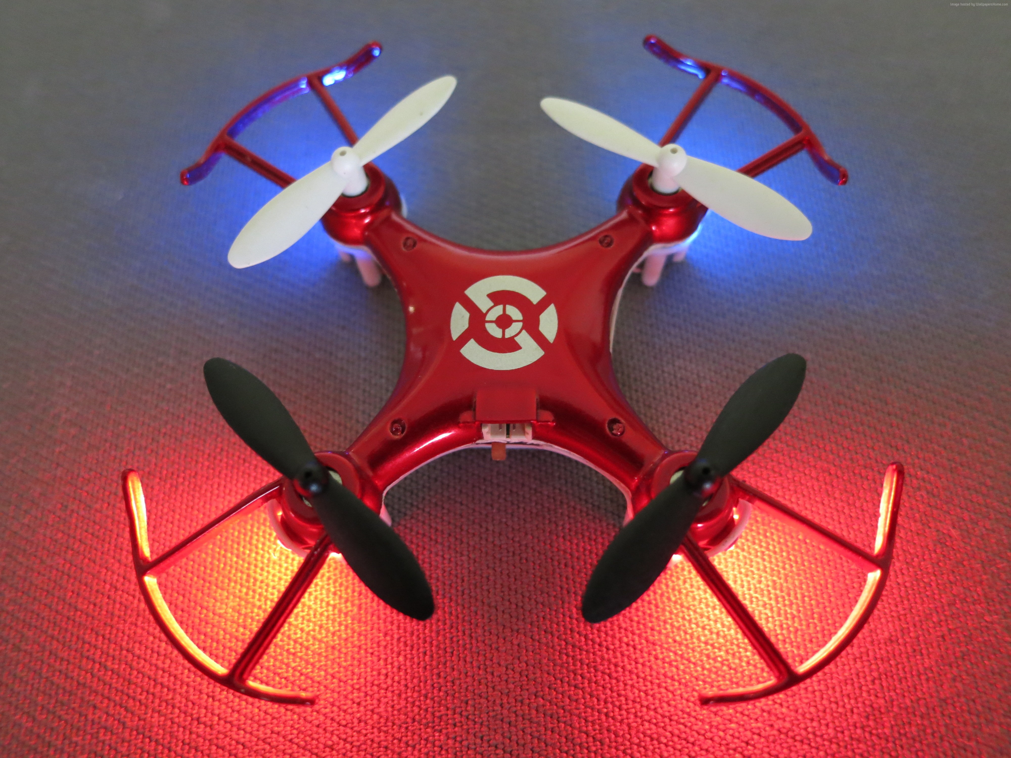 X6 Nano Mini Quadcopter, 4K, red, drone, HD Wallpaper