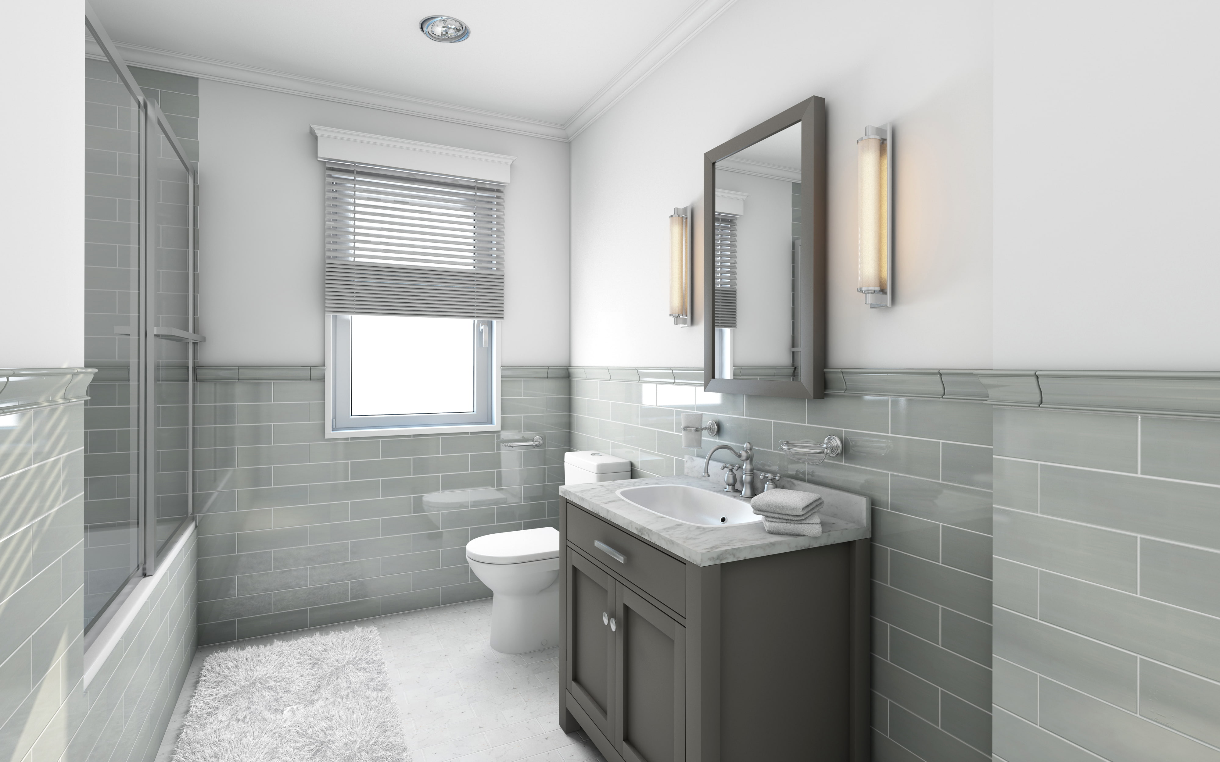 elegance, hygiene, mansion, 3D graphics, household equipment, flooring, wide, style, hi-tech, 4K, tiled Floor, modern, tile, toilet, ceiling, new, domestic Room, HD Wallpaper