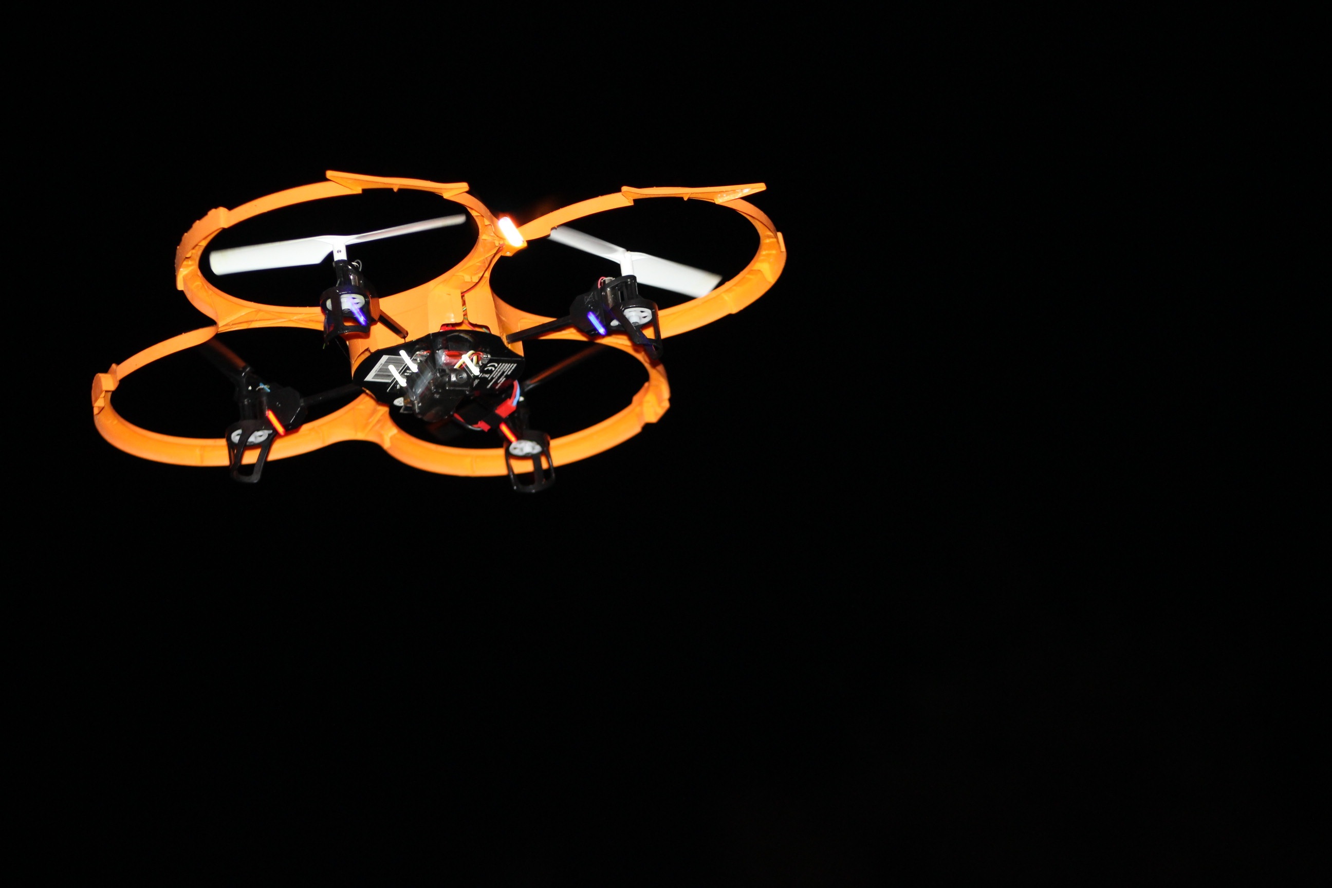 copy space, fly, indoors, no people, lighting equipment, motion, rotor, performance, black background, positive emotion, music, studio shot, technology, HD Wallpaper