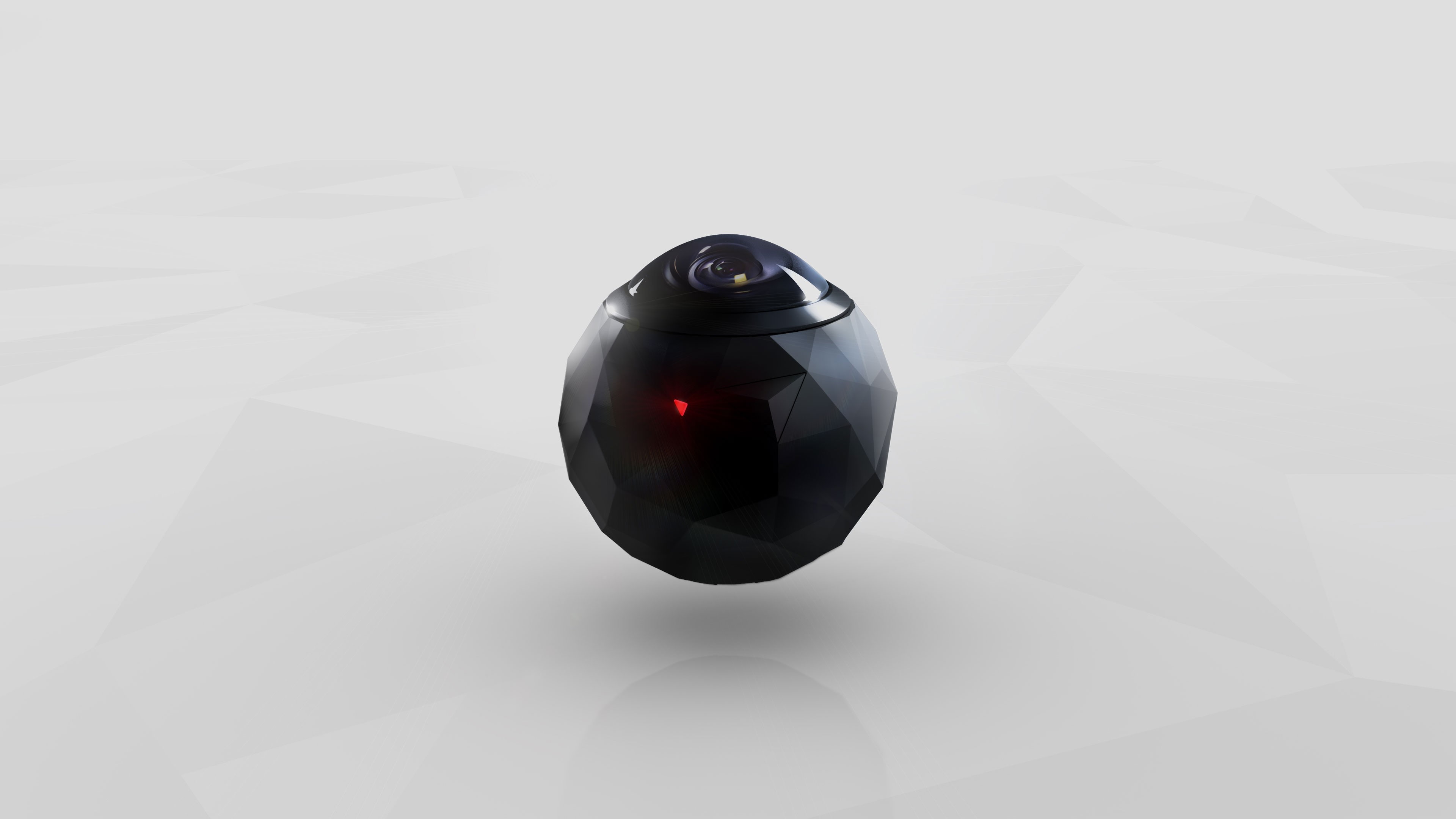 black, test, 4K, panoramic camera, background, 360 Fly VR Camera, round, white, camera, CES 2016, HD Wallpaper