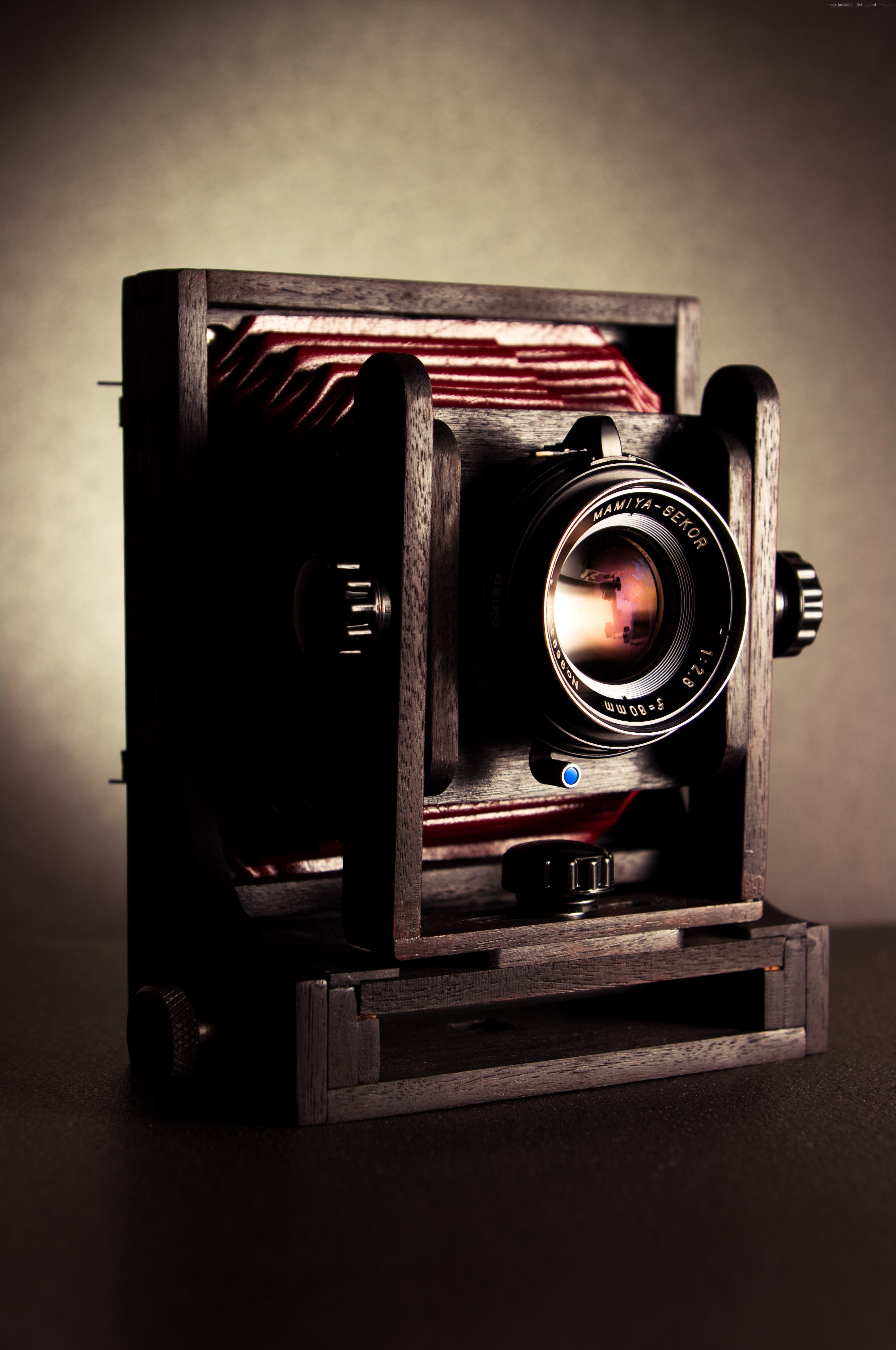 review, side, Mamiya, professional camera, 4K, retro, camera, focus, front, nostalgia, Sekor, Phone HD Wallpaper