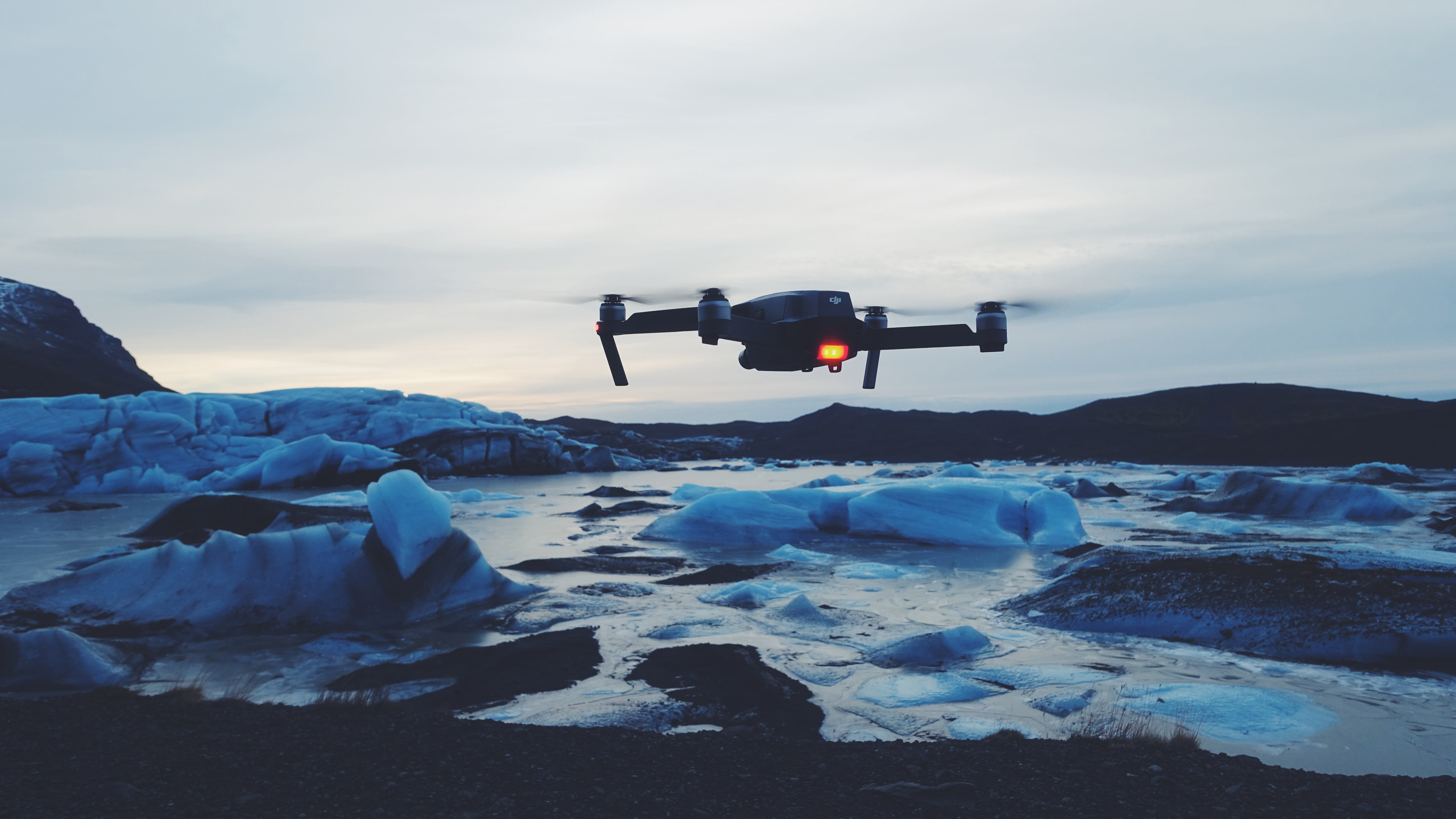 camera, cold, land, cloud - sky, fly, black, weather, day, flying, water, mountain, environment, iceberg, technology, camera - photographic equipment, sky, HD Wallpaper