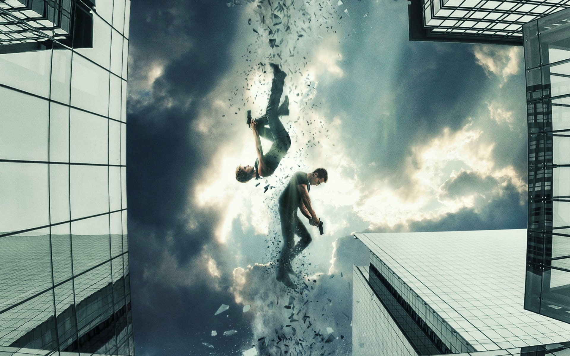 glass - material, architecture, built structure, day, 1080P, Four (The Divergent Series), city, Tris (The Divergent Series), water, building, full length, HD Wallpaper