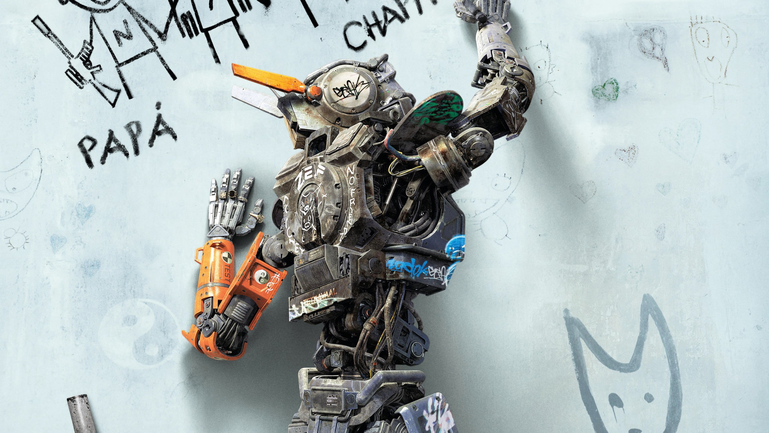 Chappie, robot, 2K, Best Movies of 2015, HD Wallpaper