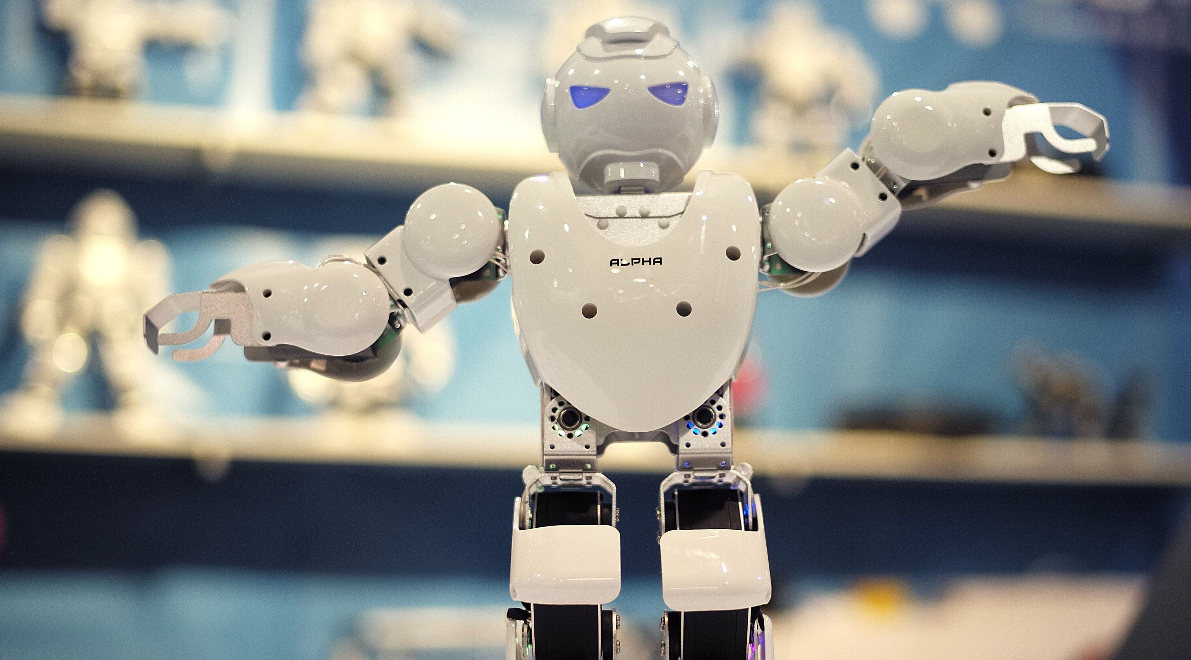 representation, focus on foreground, close-up, success, indoors, robot, safety, selective focus, no people, technology, sport, science, ubtech alpha 4k nice pic, HD Wallpaper