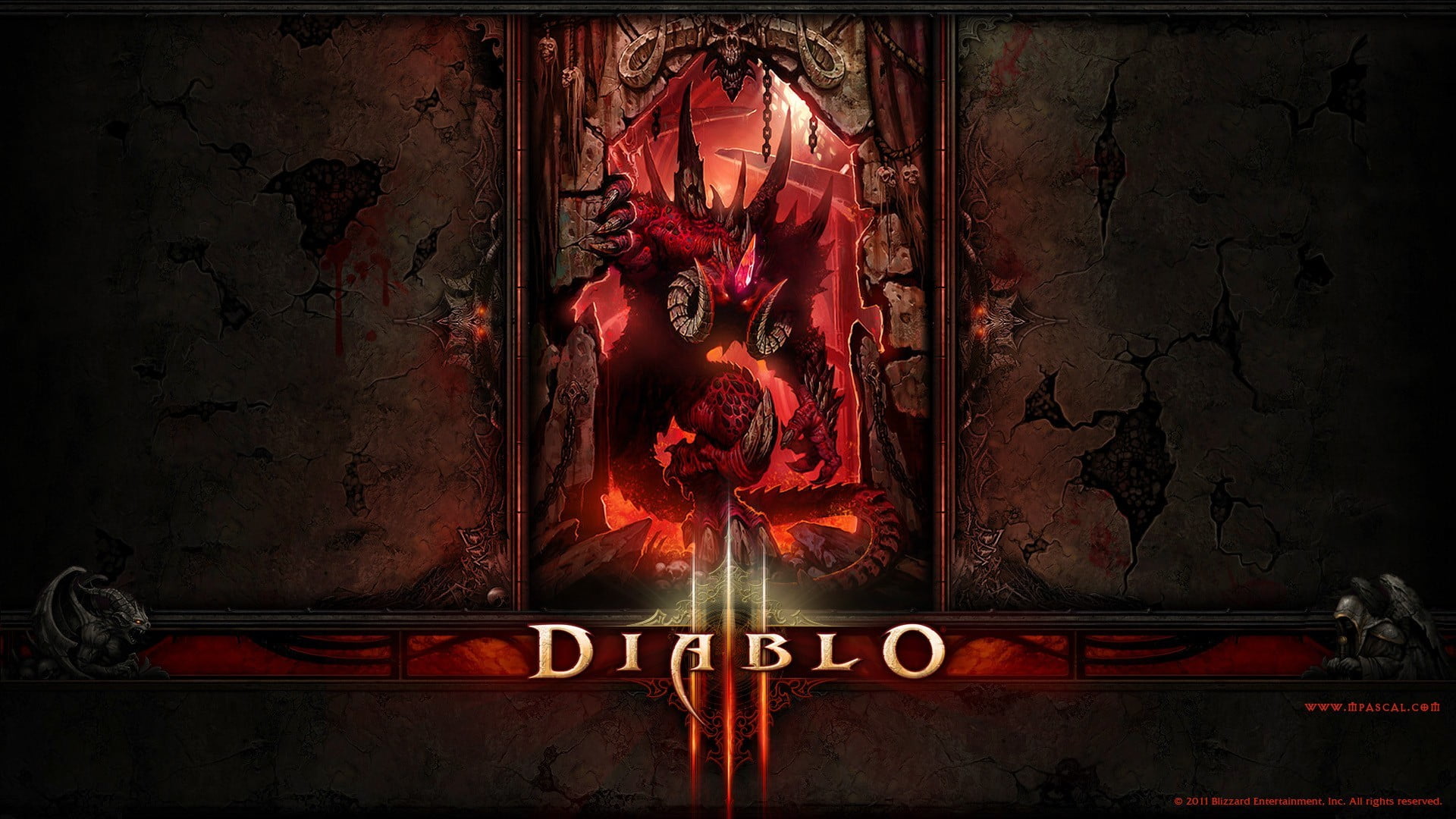heat - temperature, floral, burning, red, wooden, print, indoors, no people, flame, neon, communication, weathered, black, illuminated, Diablo III, western script, HD Wallpaper