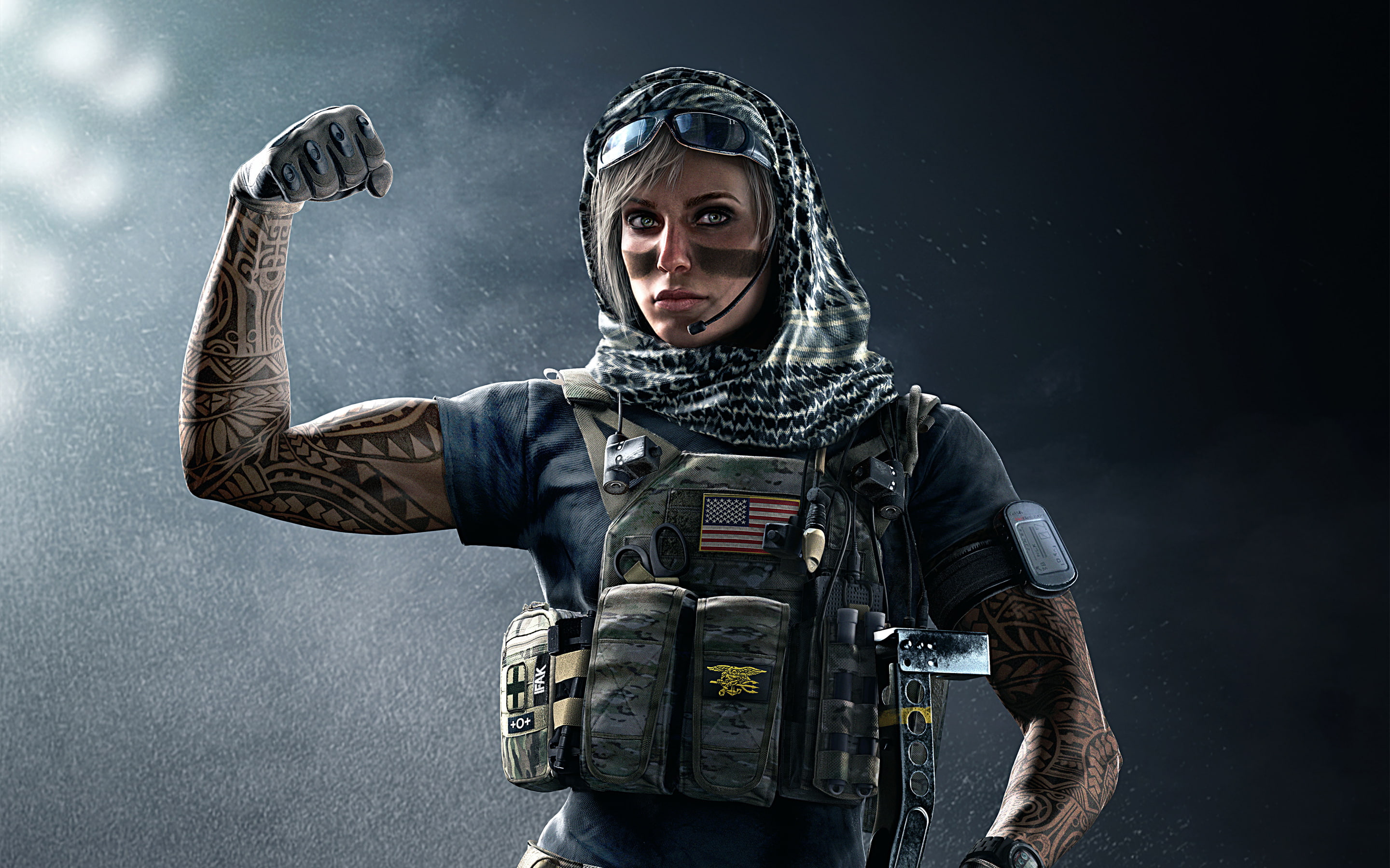 2K, k, Six, rainbow, Siege, Valkyrie, HD Wallpaper