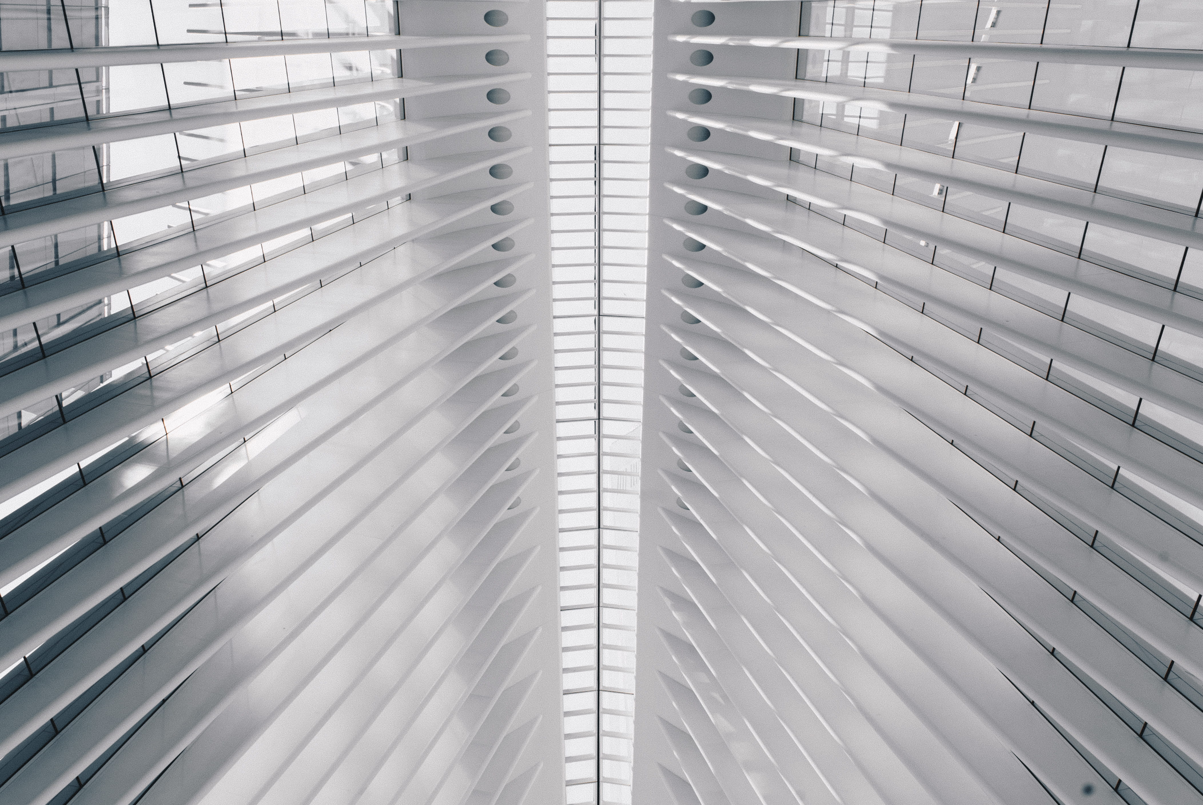 mall, pattern, new york, oculus, design, world trade center, united states, textured, built structure, indoors, minimalist, modern, in a row, close-up, HD Wallpaper