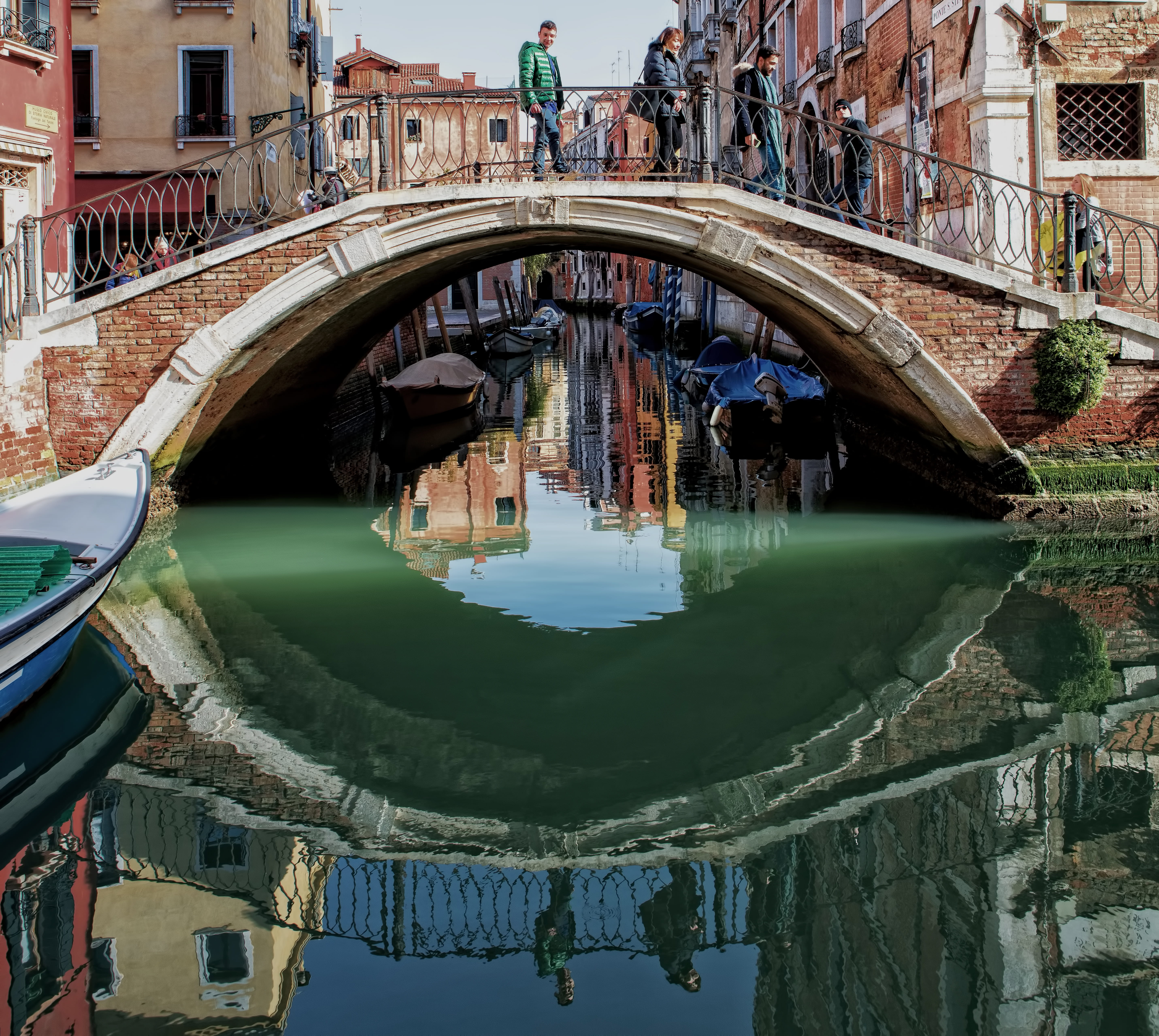 transportation, waterfront, stone, mode of transportation, brick, nature, reflection, plster, city, architecture, bridge, building exterior, urban, boat, HD Wallpaper