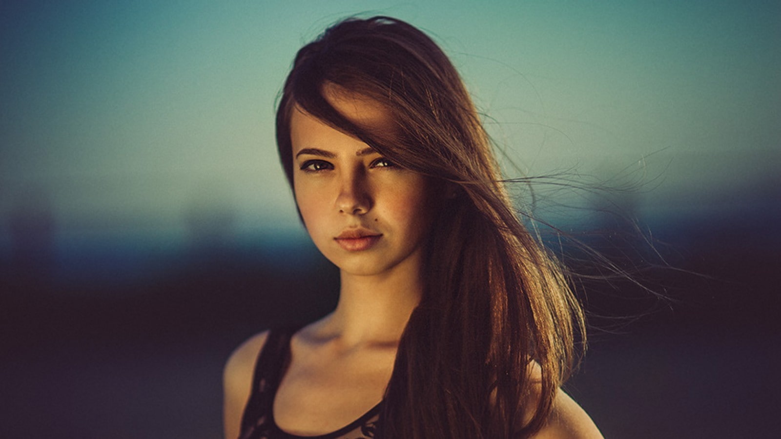 500px, Danil Sigidin, women, 720P, Linda, brunette, face, HD Wallpaper