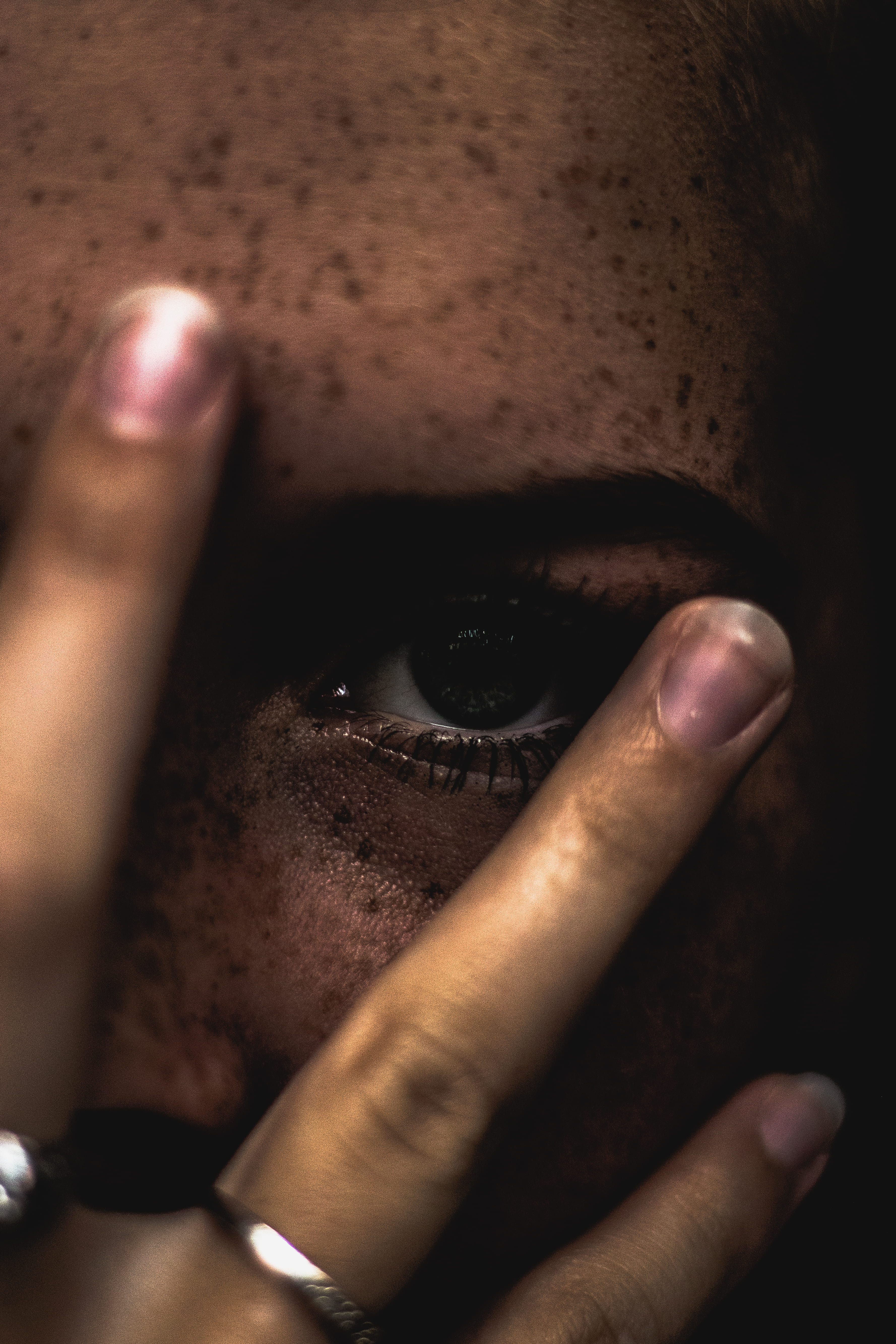 human Eye, close-up, face, hiding, finder, men, human Hand, hidden, females, women, one Person, girl, portrait, beautiful, skin, covering, ring, finger, Phone HD Wallpaper