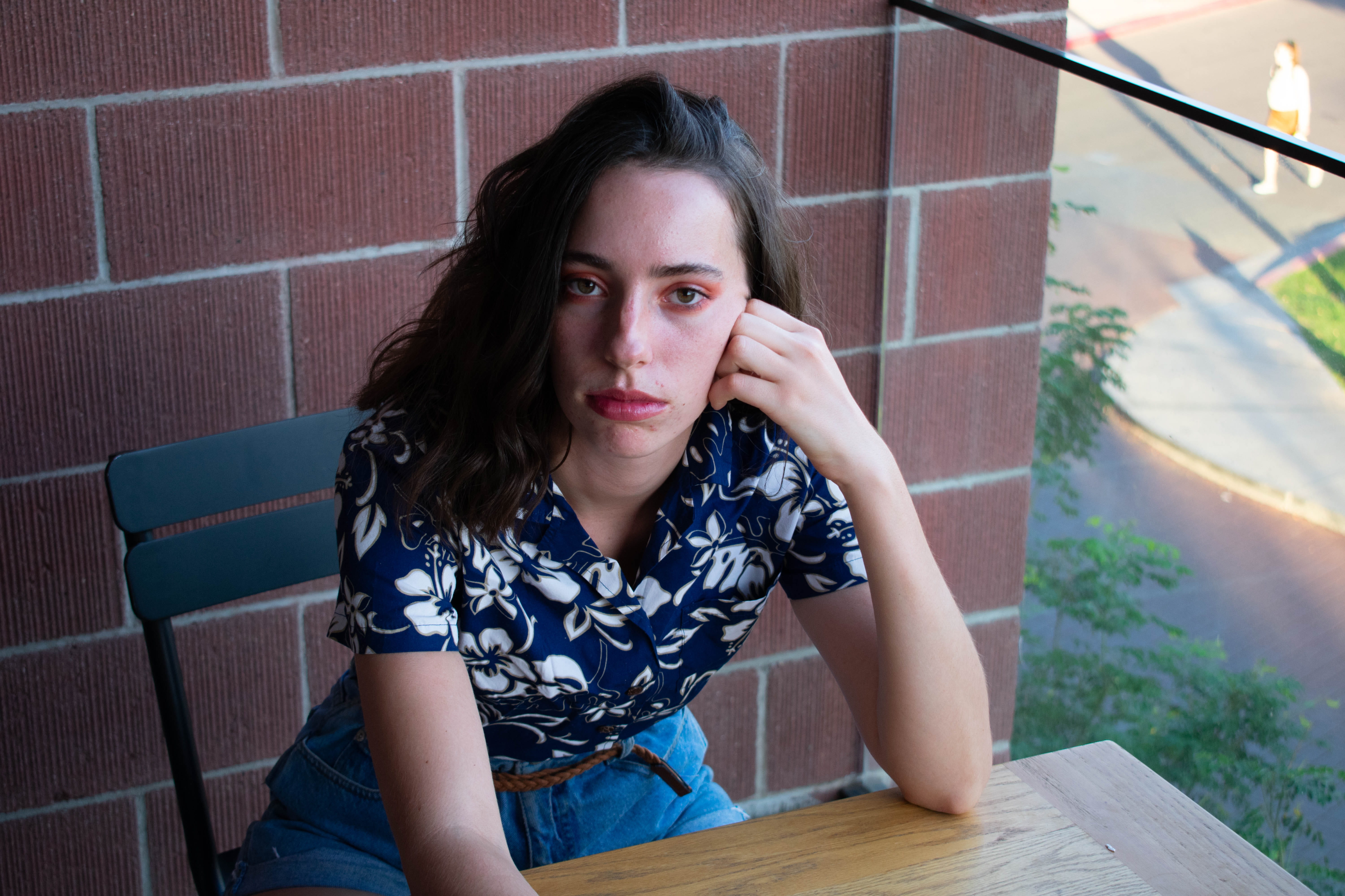 pouty, beautiful girl, leisure activity, girl sitting, one person, angry, emotion, woman, lifestyles, hairstyle, teenager, portrait, contemplation, casual clothing, HD Wallpaper
