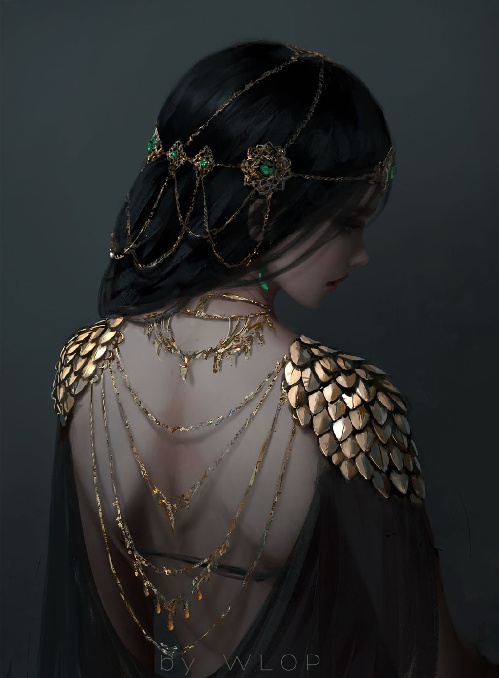 fantasy girl, anime girls, woman crying, women, 720P, girl in armor, 过期科技, WLOP, Phone HD Wallpaper
