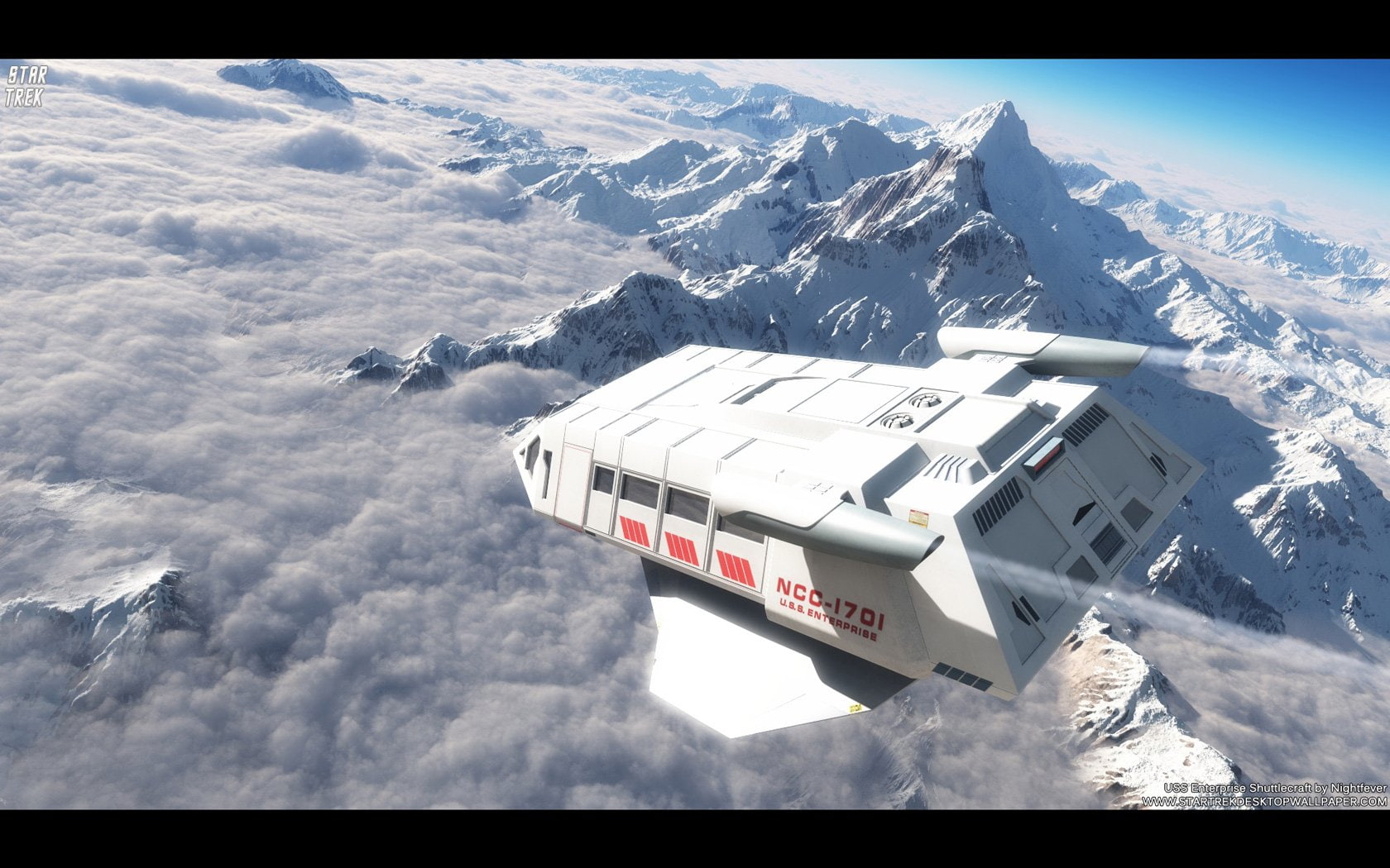 Shuttlecraft, Trek, transportation, snow, white color, outdoors, computerdesktop, nature, winter, covering, 1680x1050 px, scenics - nature, 720P, beauty in nature, HD Wallpaper