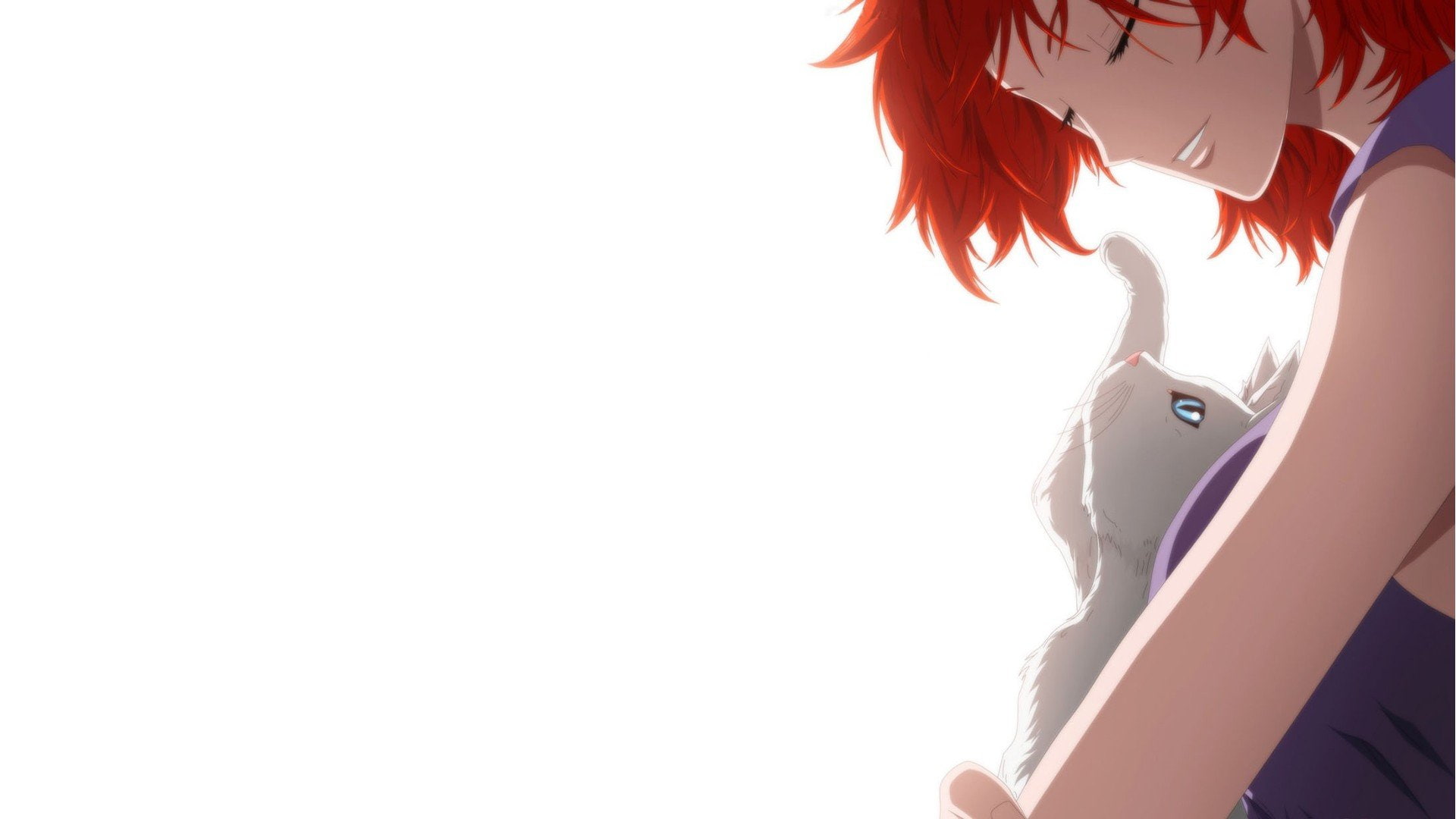 Anime Girls, background, white background, girls, anime, redhead, hd, 1080P, breaker, px, close, art, 1920x1080 px, nature, x, white, The Breaker, HD Wallpaper