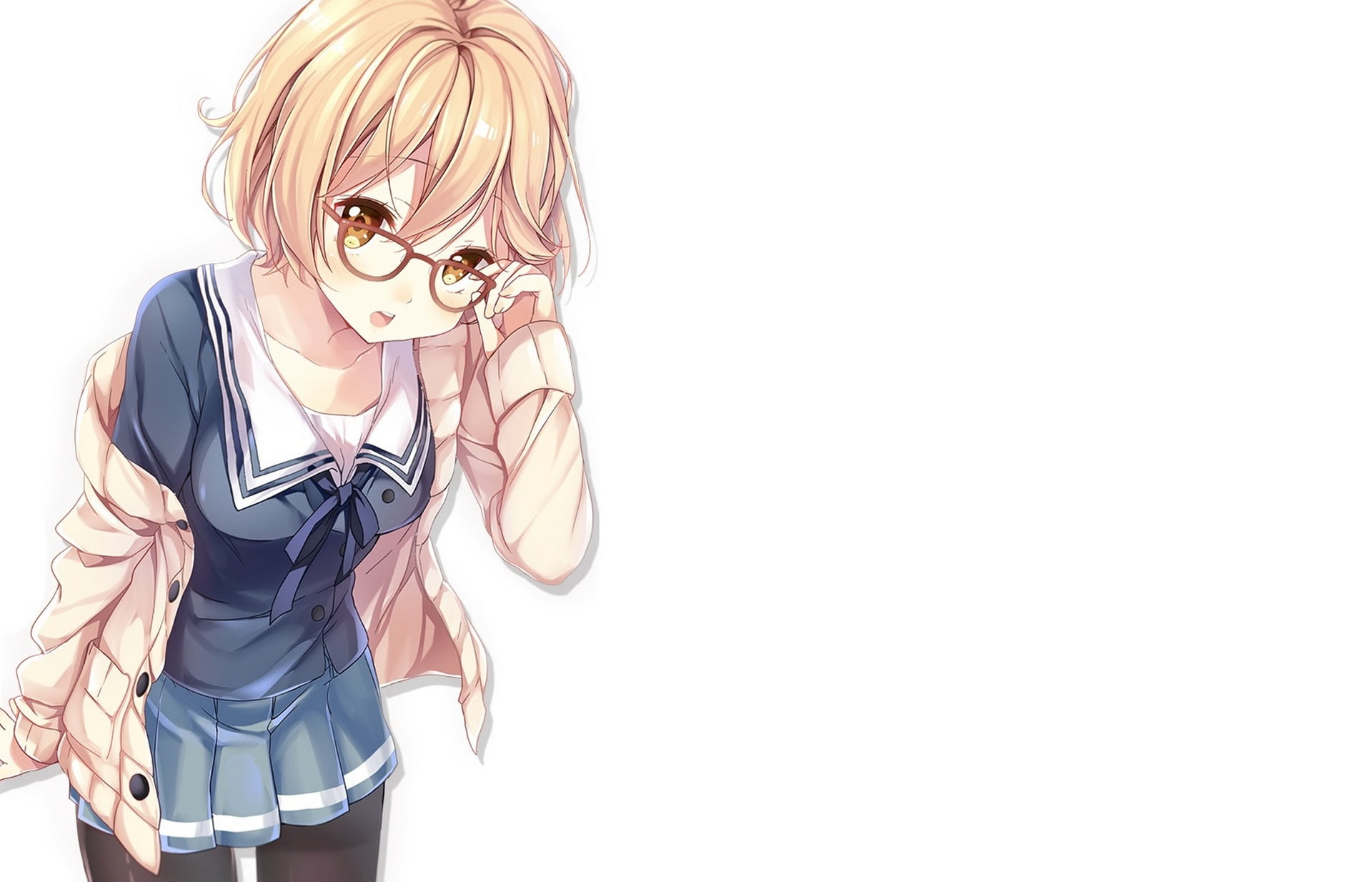 hair, indoors, beautiful woman, backgrounds, beyond, women, standing, kyoukai no kanata, 1080P, facial Expression, human Face, art, beautiful, form, people, HD Wallpaper