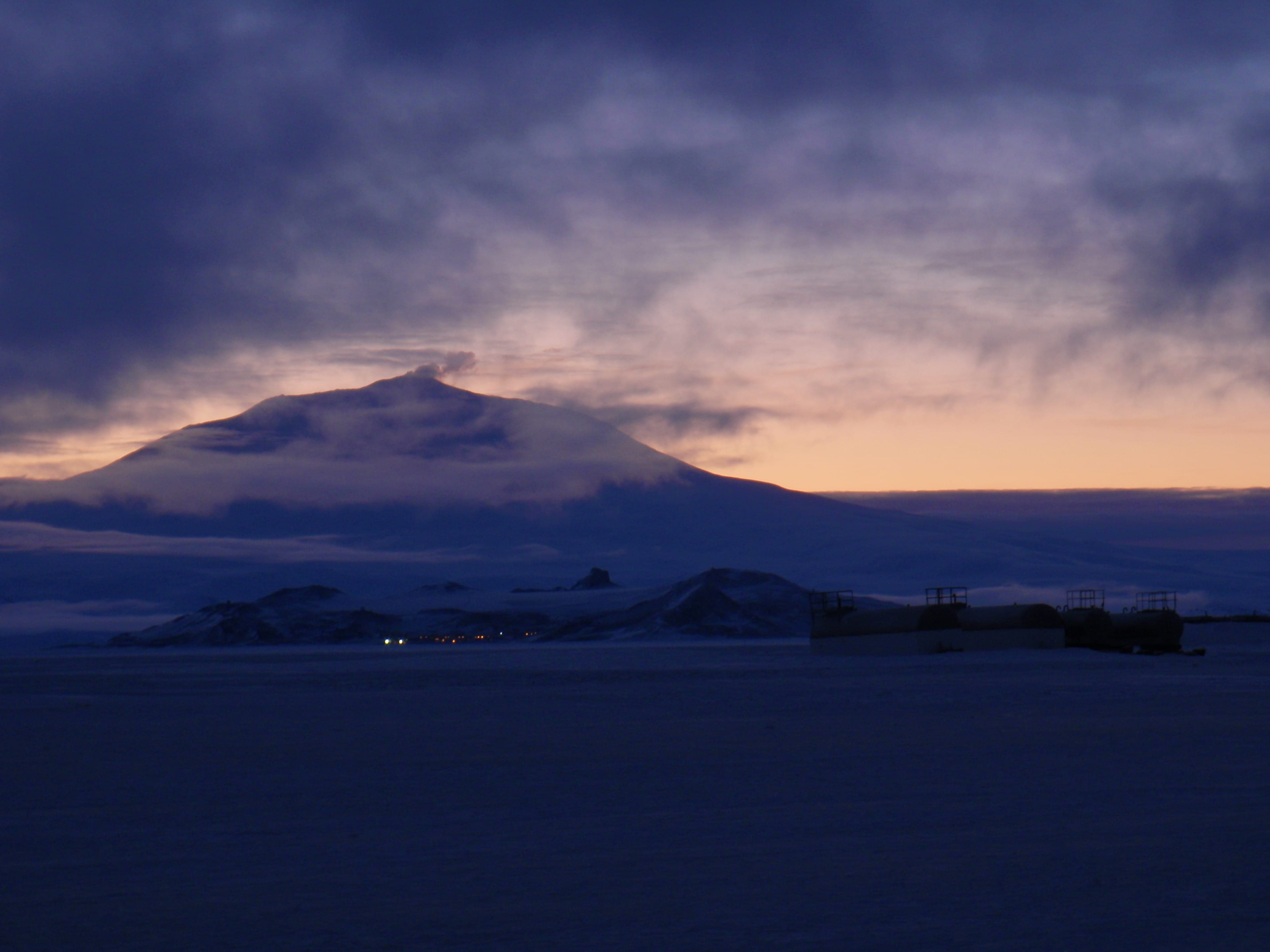 sunset, Mount, ross, mountain peak, beauty in nature, water, snow, mountain, antarctica, mount, no people, tranquil scene, idyllic, Erebus, snowcapped mountain, HD Wallpaper