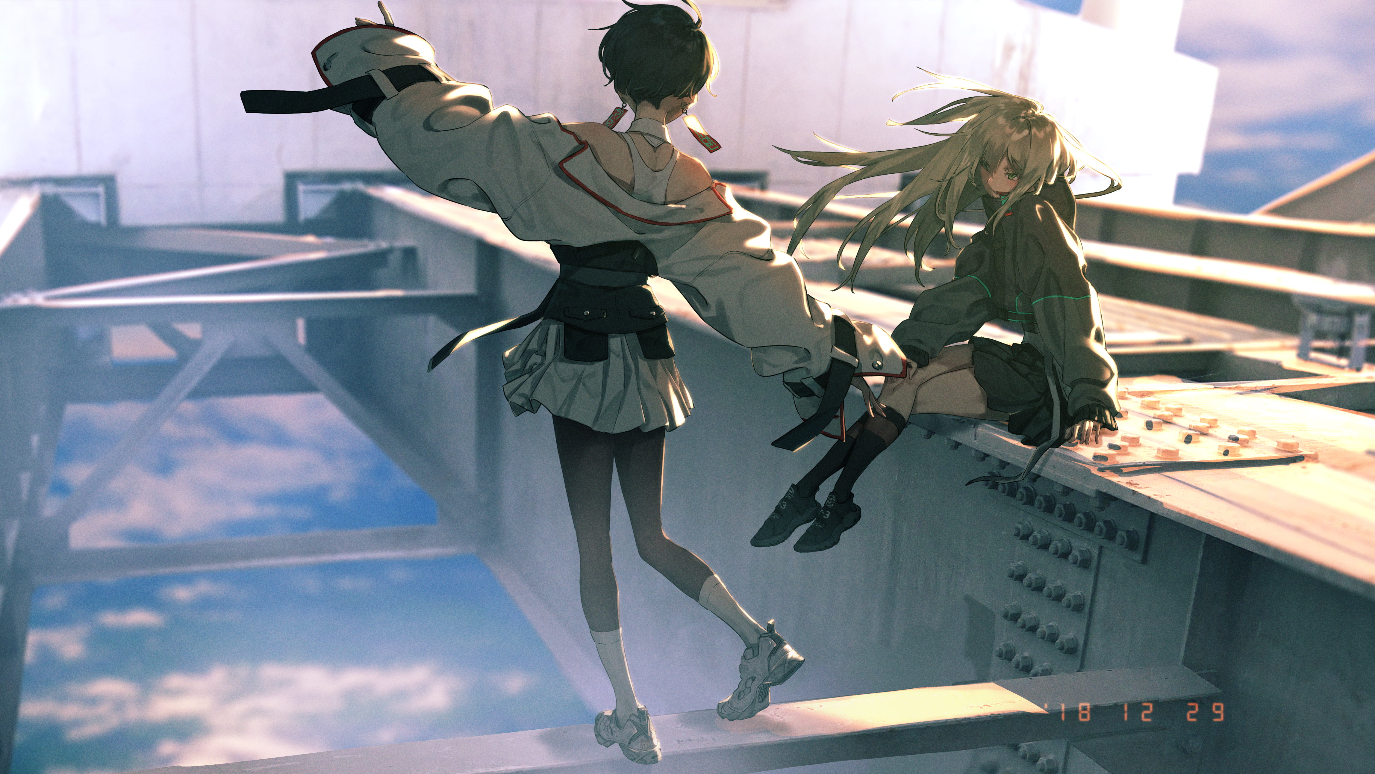 anime girls, 4K, Rolua Noa, anime, HD Wallpaper