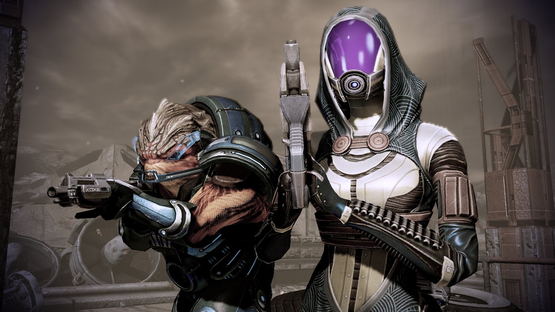 720P, TaliZorah, Grunt (Mass Effect), Mass Effect, HD Wallpaper