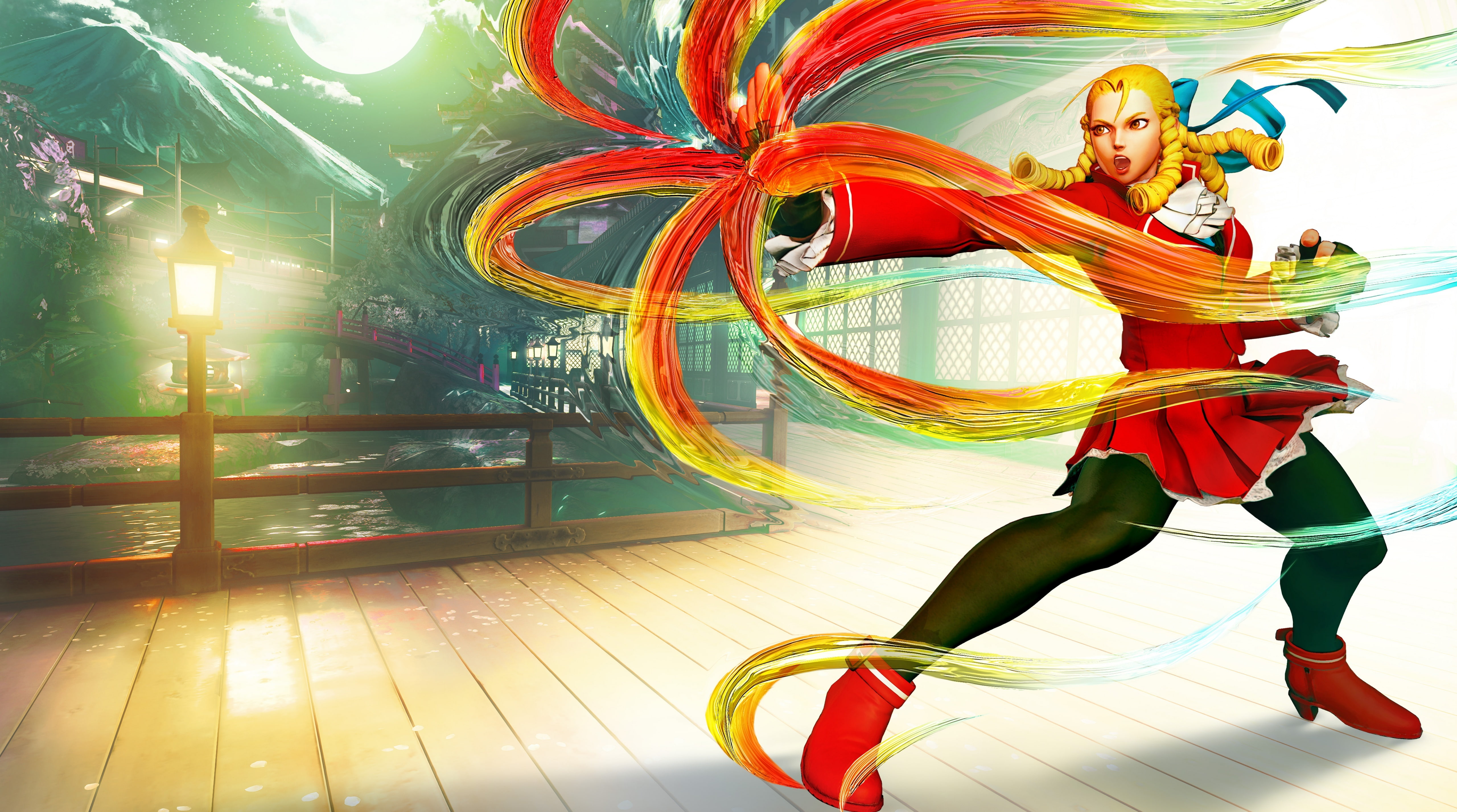 dancing, casual clothing, StreetFighterV, fighter, Games, beautiful woman, character, anime, StreetFighter5, young women, 2016, standing, videogame, karin, HD Wallpaper