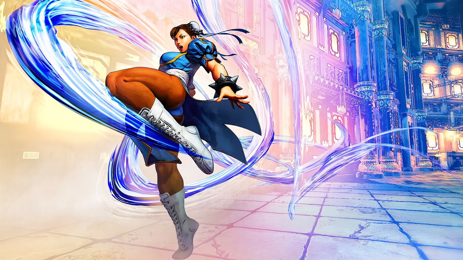 street fighter, video, kick, light, 1080P, character, street, buildings, li, fighter, video games, games, chun, HD Wallpaper