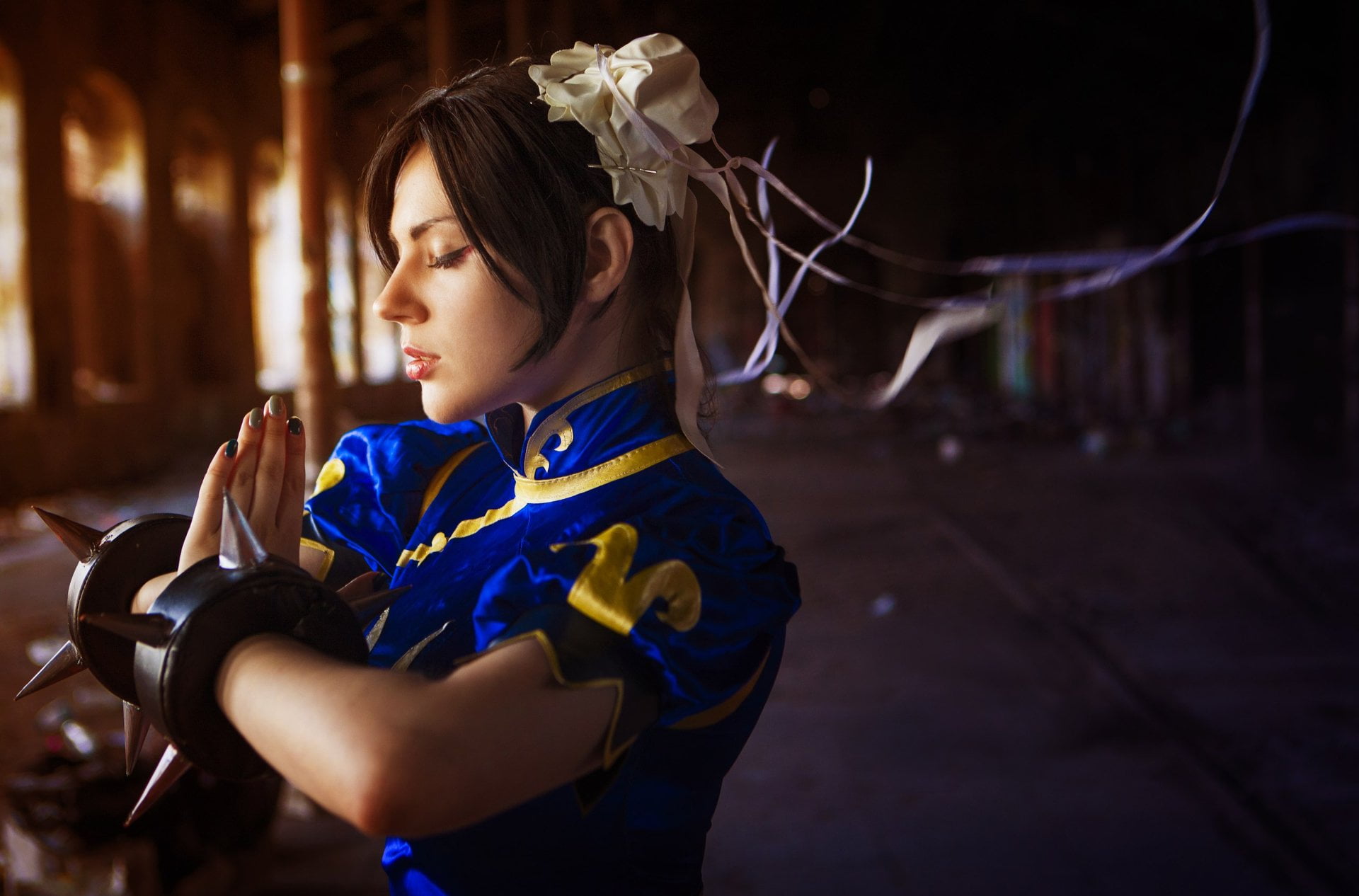 offspring, child, innocence, one person, men, real people, costume, looking away, Women, childhood, clothing, night, outdoors, Chun-Li (Street Fighter), HD Wallpaper