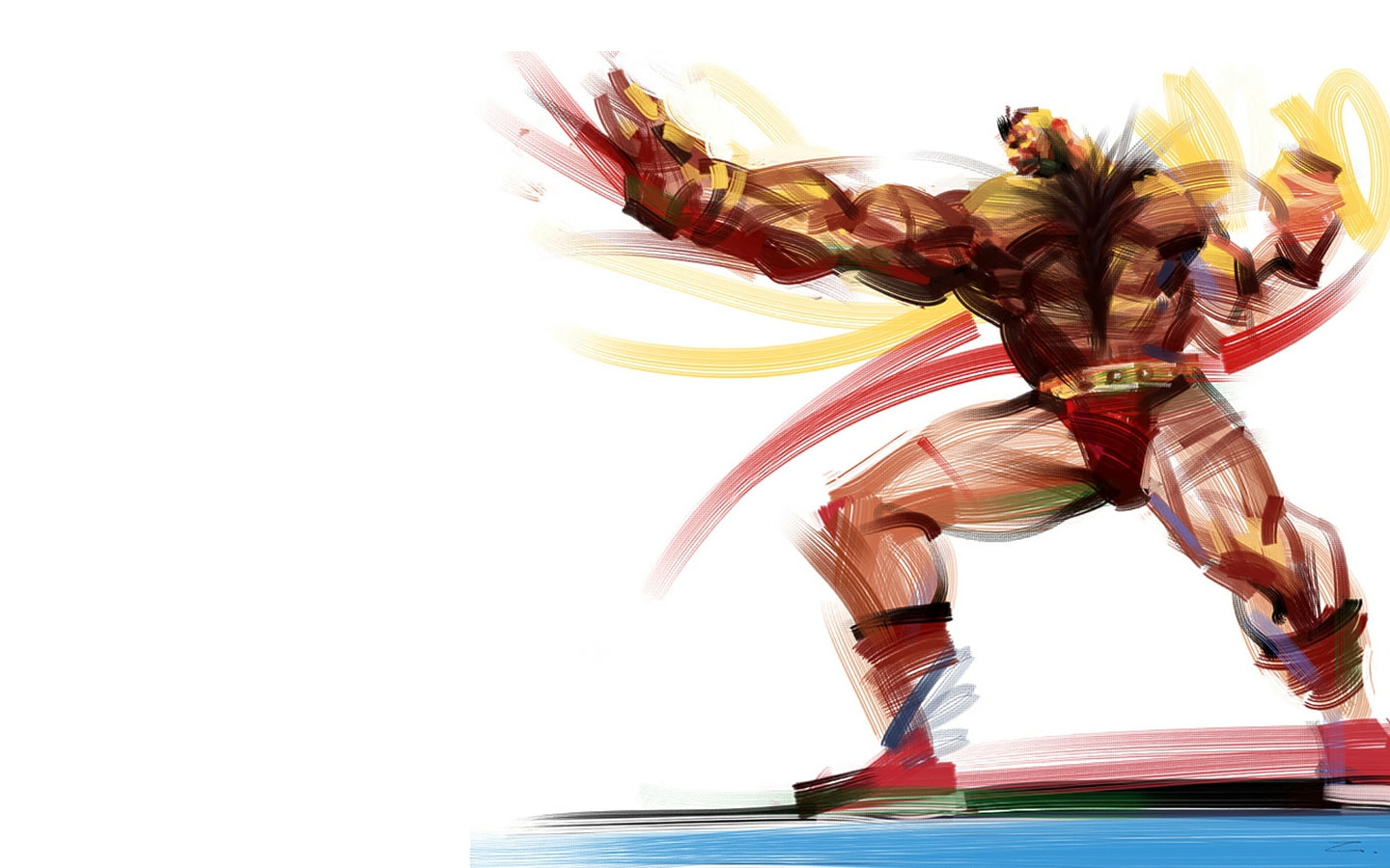 games, 720P, art, street, wrestler, street fighter, hd, zangief, video, fighter, HD Wallpaper