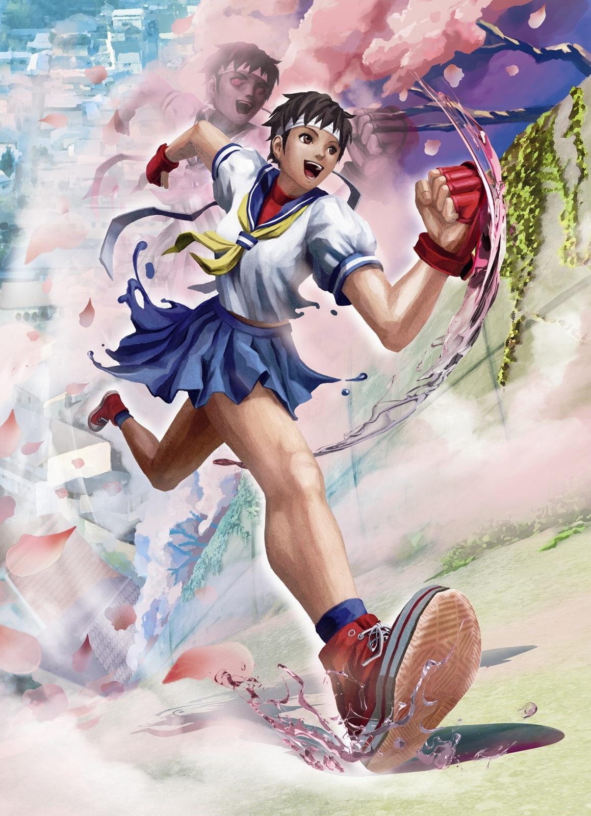 x, kasugano, artwork, Video Games, street, art, sakura, games, hd, video, tekken, street fighter, 720P, fighter, Phone HD Wallpaper