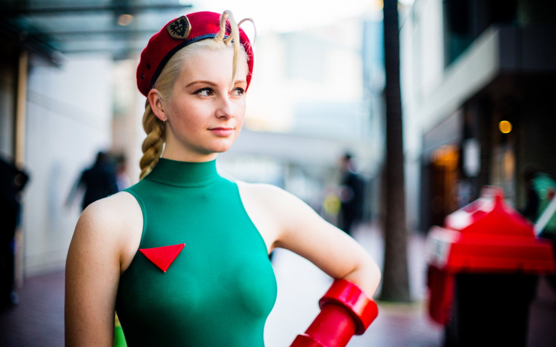 cosplay, street, blonde, 1080P, Cammy, Street Fighter, HD Wallpaper