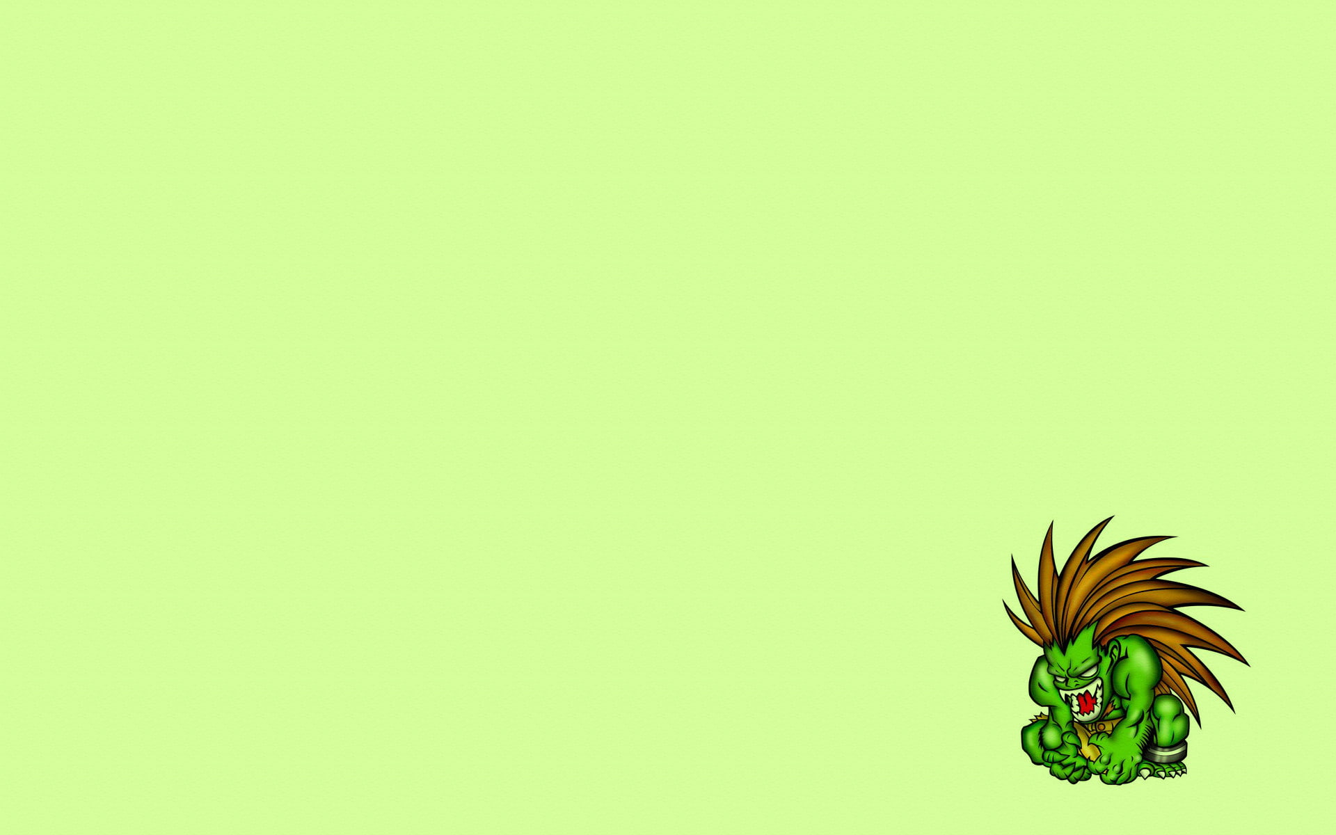 minimal, hd, 1080P, video games, street, blanka, capcom, fighter, HD Wallpaper