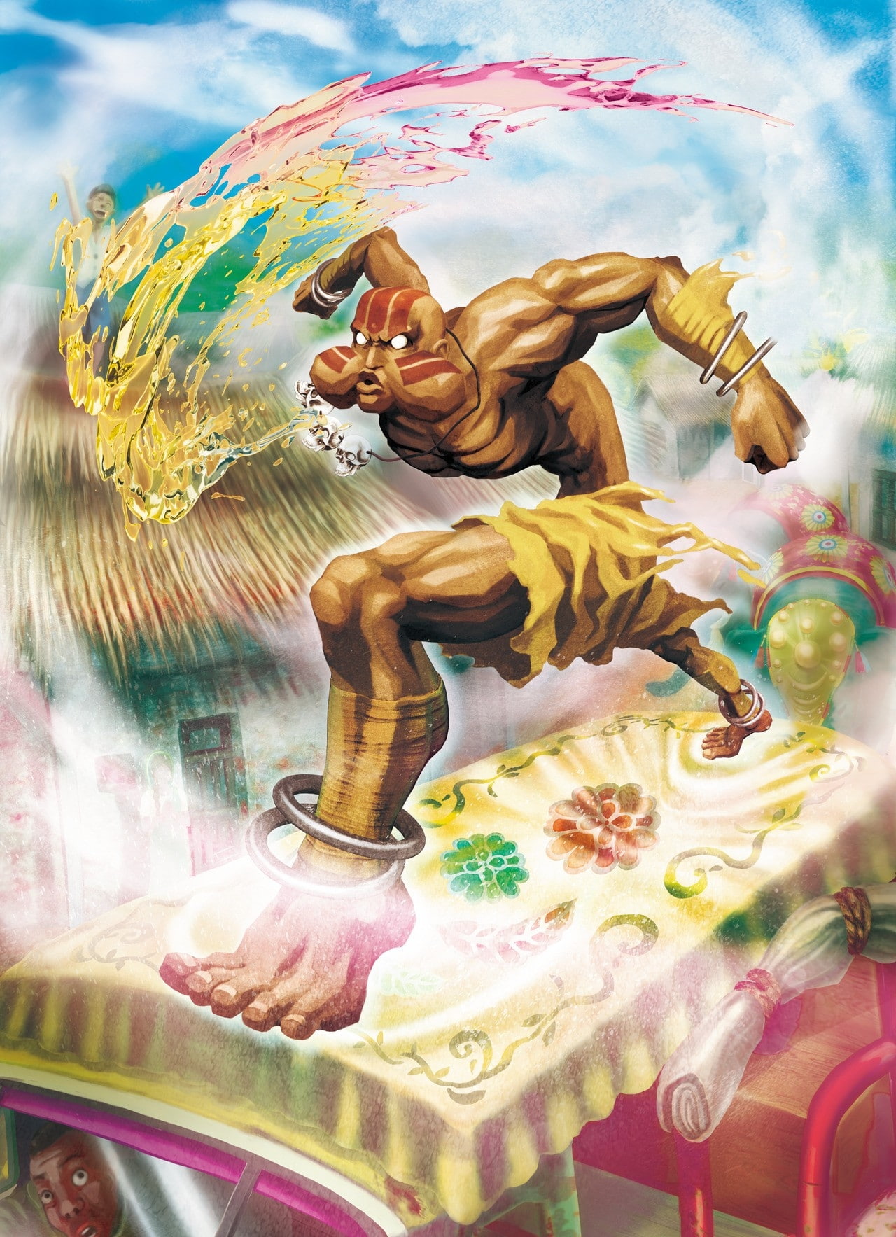 art, street, x, 720P, games, Dhalsim, fighter, artwork, video, hd, tekken, Phone HD Wallpaper