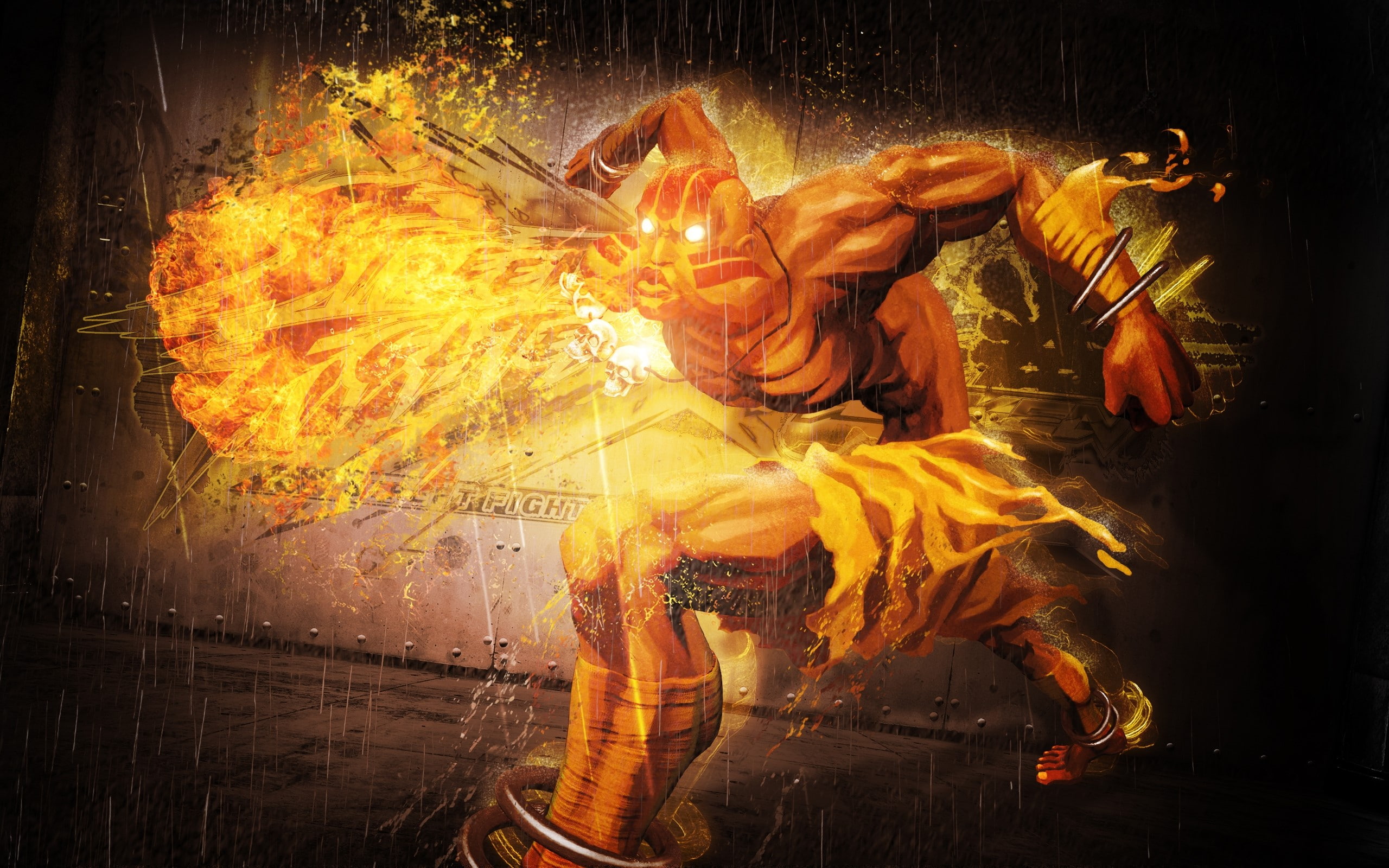 glowing, arts culture and entertainment, Dhalsim, flame, heat - temperature, Fire, nature, event, night, digital composite, Magic, creativity, one person, HD Wallpaper