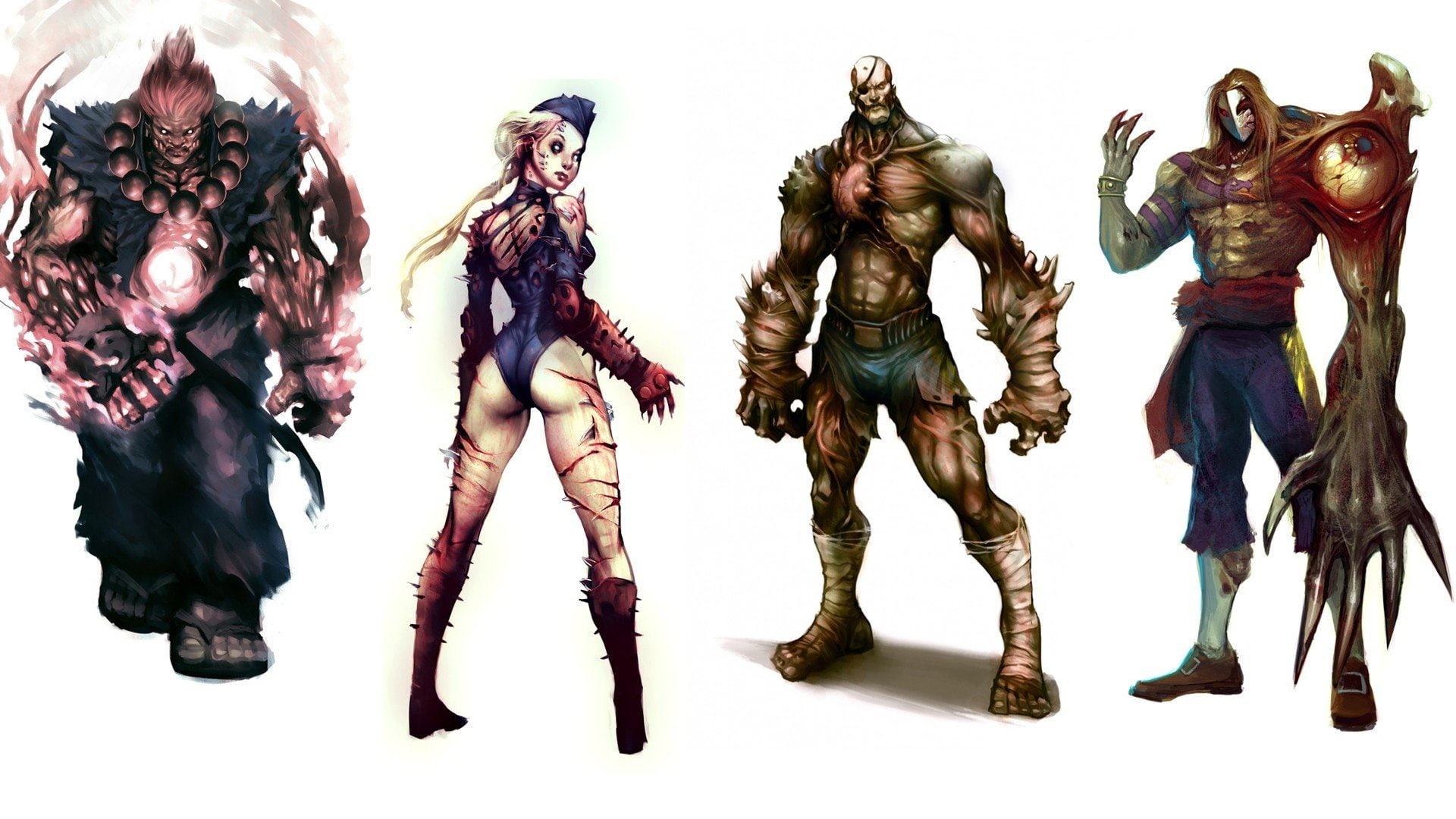vega, sagat, 1920x1080 px, px, art, fighter, aircraft, akuma, Sagat (Street Fighter), street, Cammy, zombies, 1080P, street fighter, hd, x, concepts, HD Wallpaper