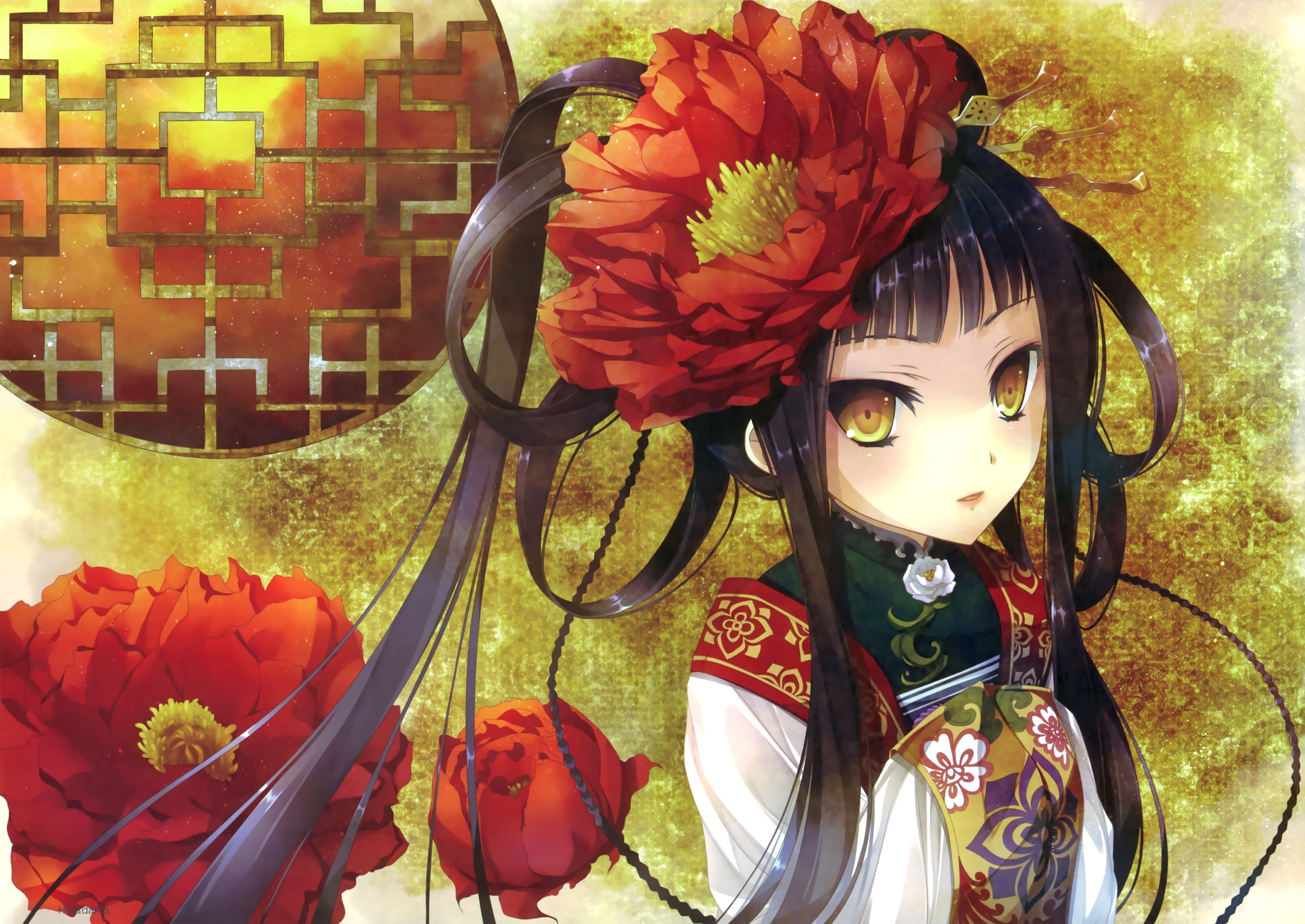 hanfu, 2K, Chinese clothing, anime girls, HD Wallpaper