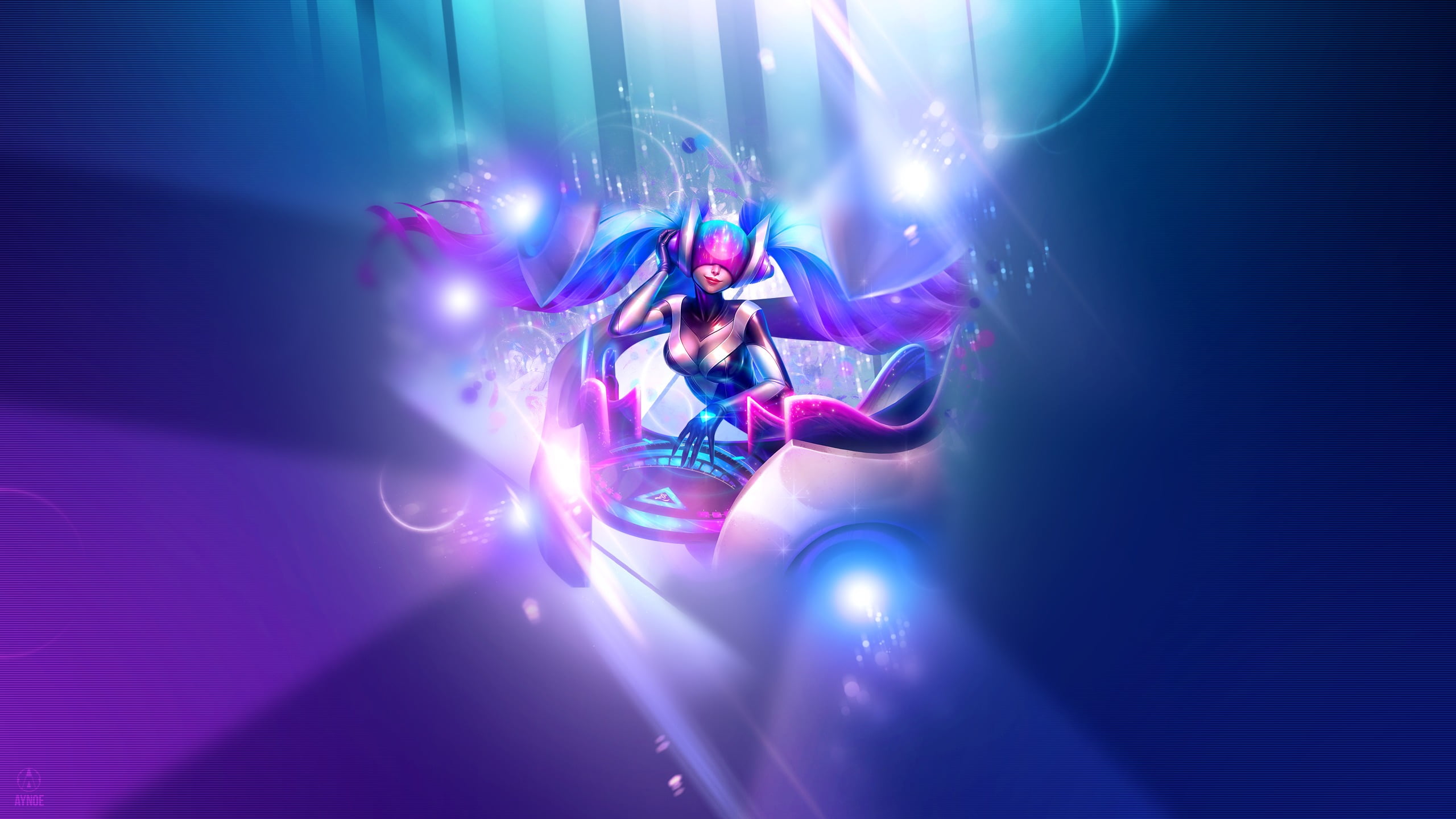 purple, wireless technology, nature, indoors, adult, one person, futuristic, sport, illuminated, communication, League of Legends, men, blue, 2K, skill, HD Wallpaper