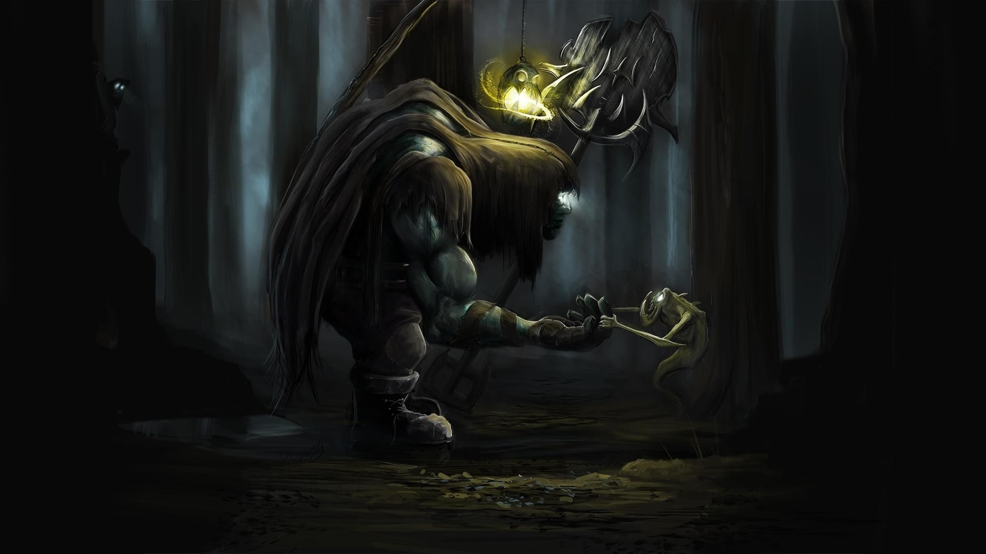 fantasy, abstract, art, league, yorick, League of Legends, fantasy art, x, hd, artwork, legends, 1080P, HD Wallpaper
