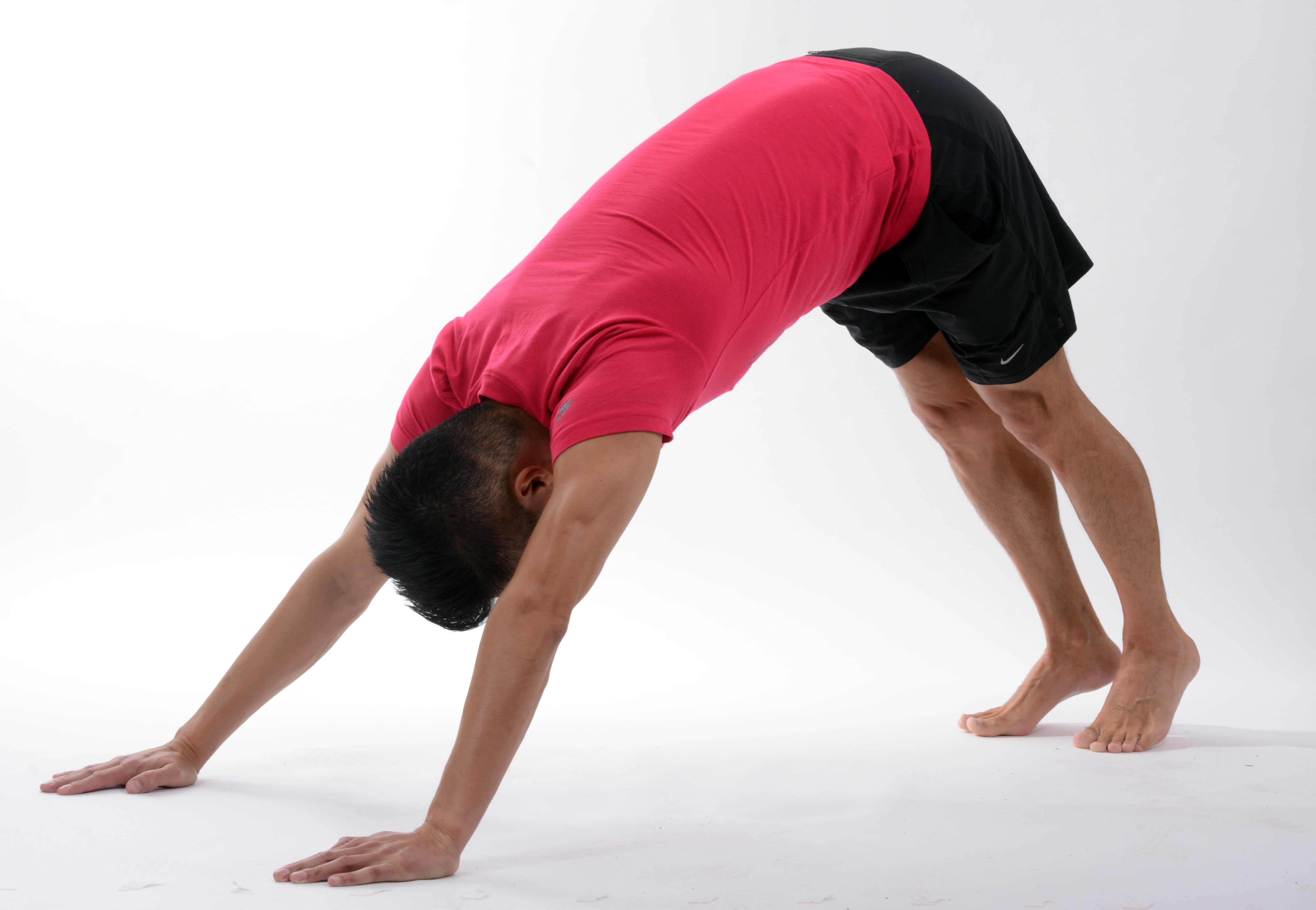 black, t, indoors, keiji, sports clothing, hands, shorts, body, floor, exercise, 5K, young adult, young men, adult, bending, push up, japanese, yoga, man, HD Wallpaper