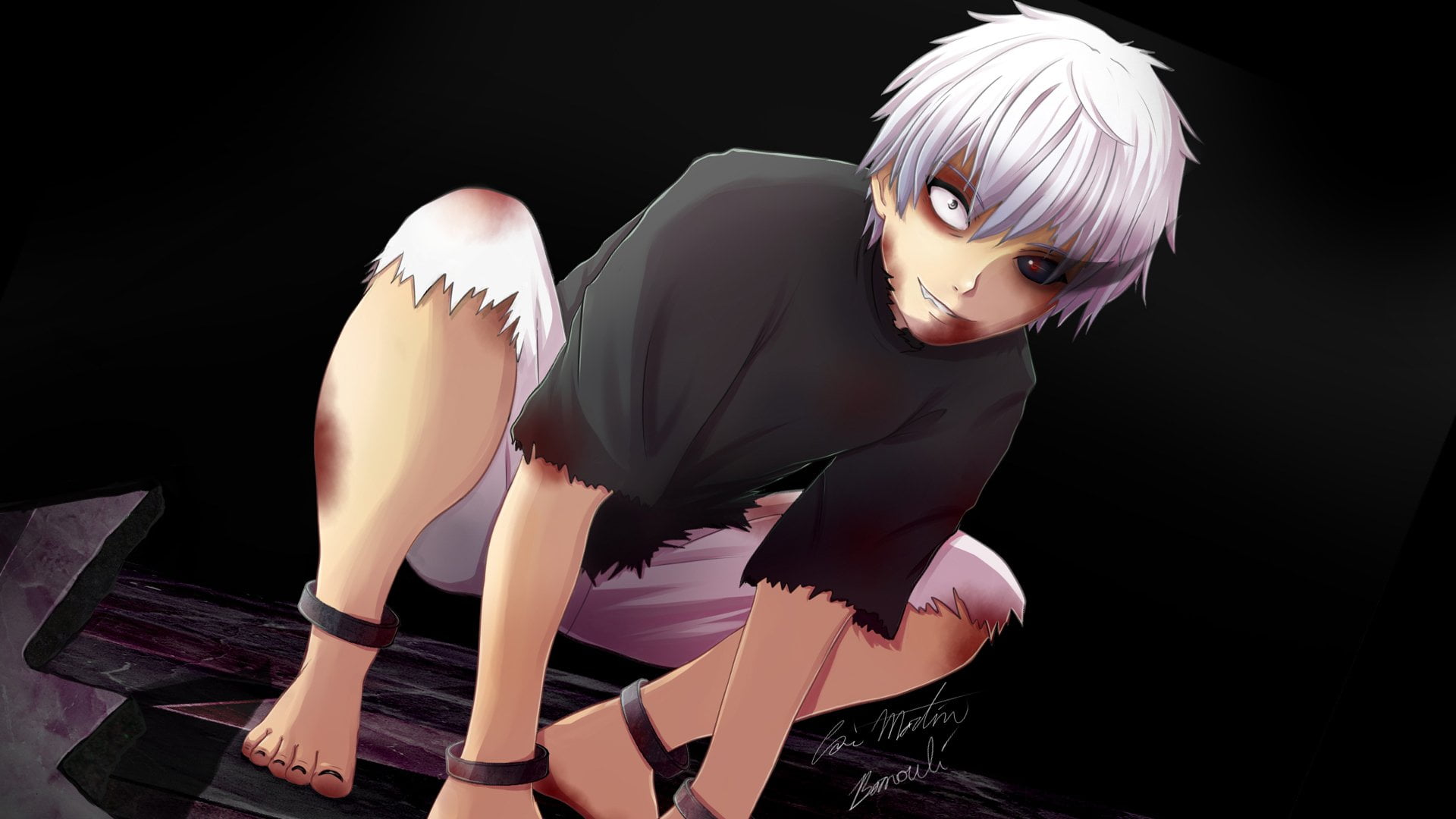 women, short hair, studio shot, young adult, full length, Tokyo Ghoul, blond hair, hairstyle, bending, beautiful woman, fashion, bangs, hair, one person, HD Wallpaper