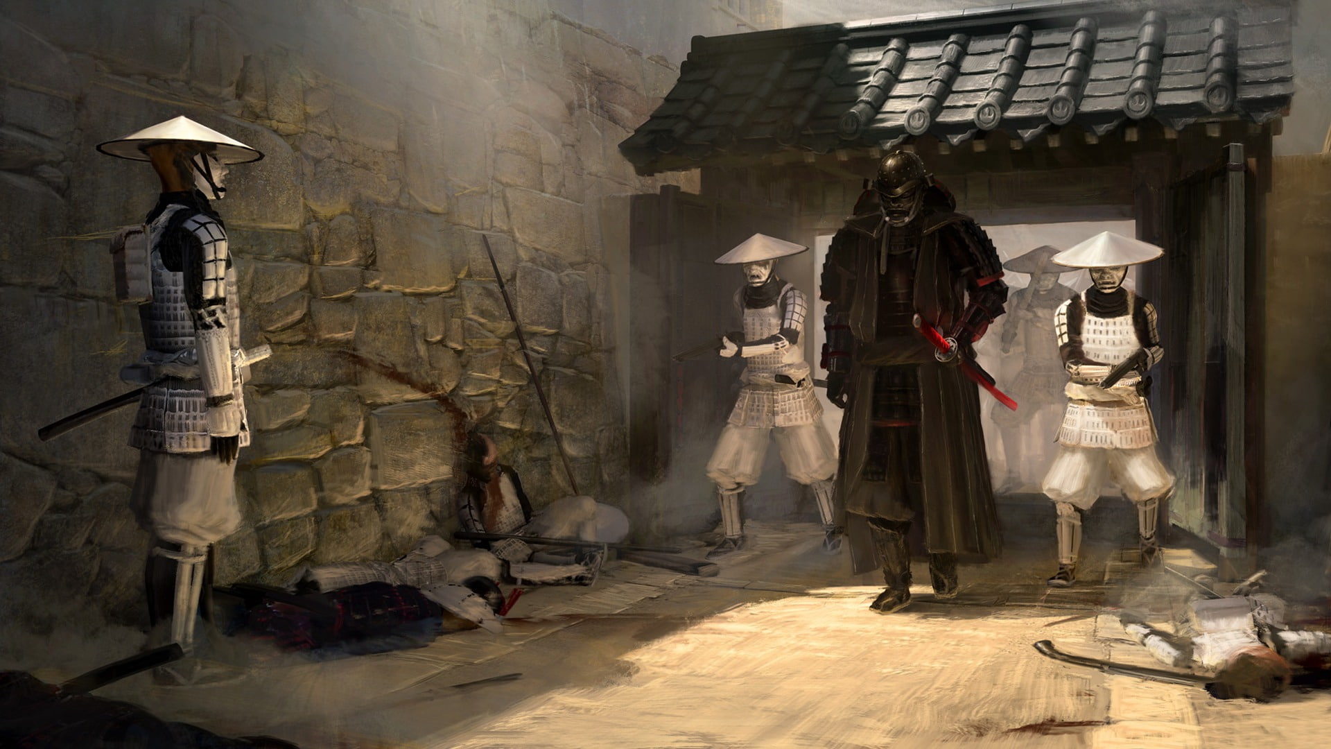 costume, katana, fan art, sword, star wars, samurai, 1080P, Japan, darth vader, HD Wallpaper