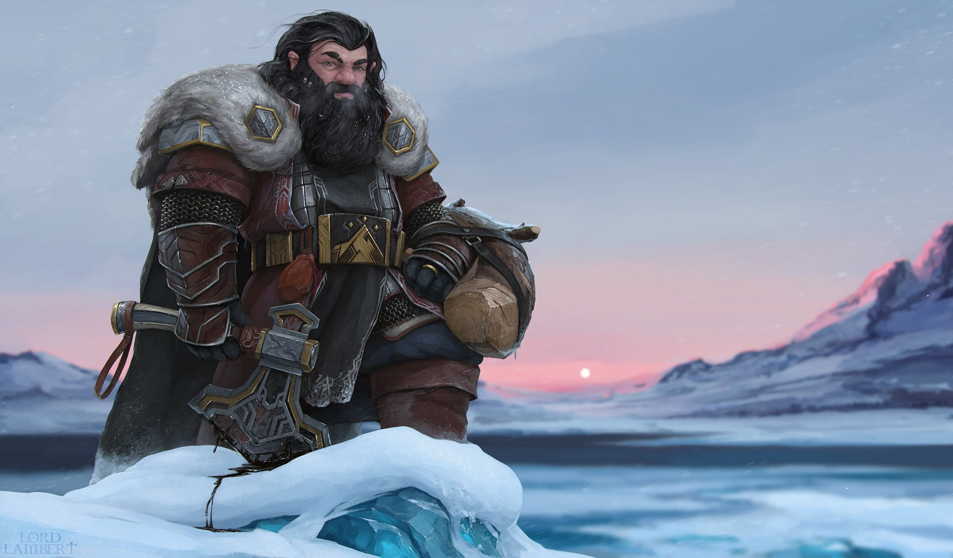 gnome, 1080P, thorin oakenshield, fantasy, Stanislav Novarenko, ALMPs, the Lord of the rings, HD Wallpaper